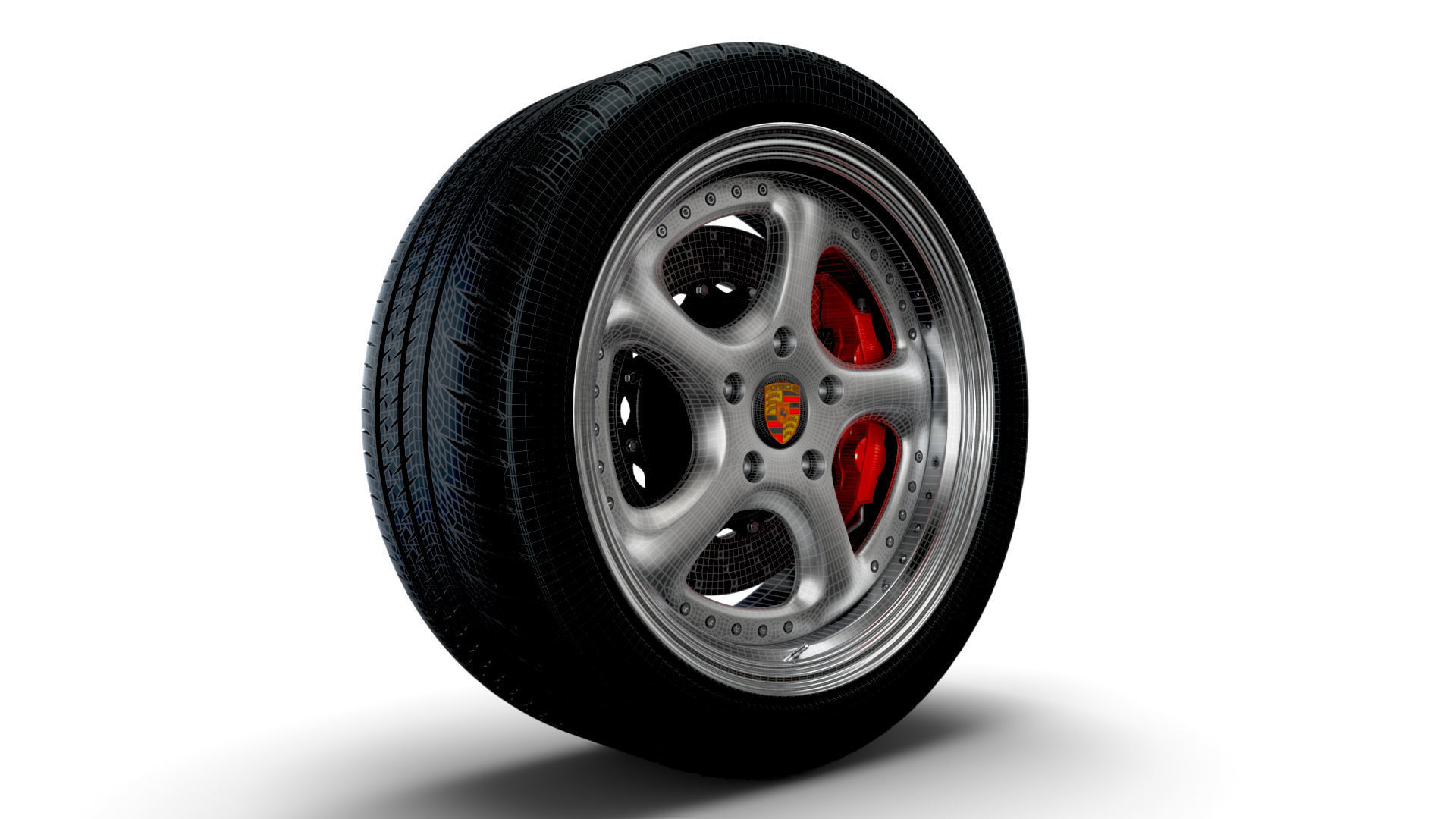 Porsche Turbo P wheel 3D model_9
