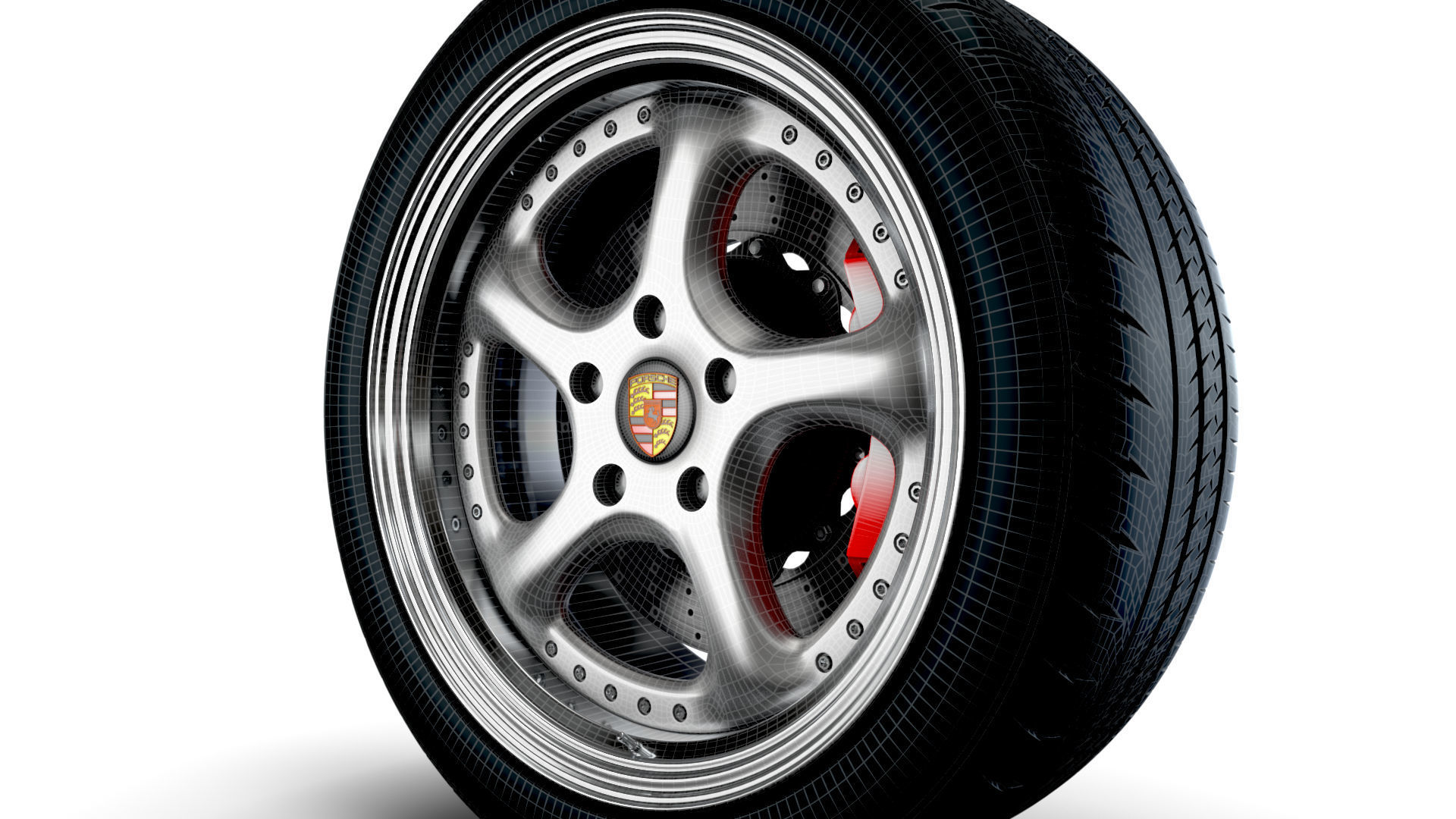 Porsche Turbo P wheel 3D model_11