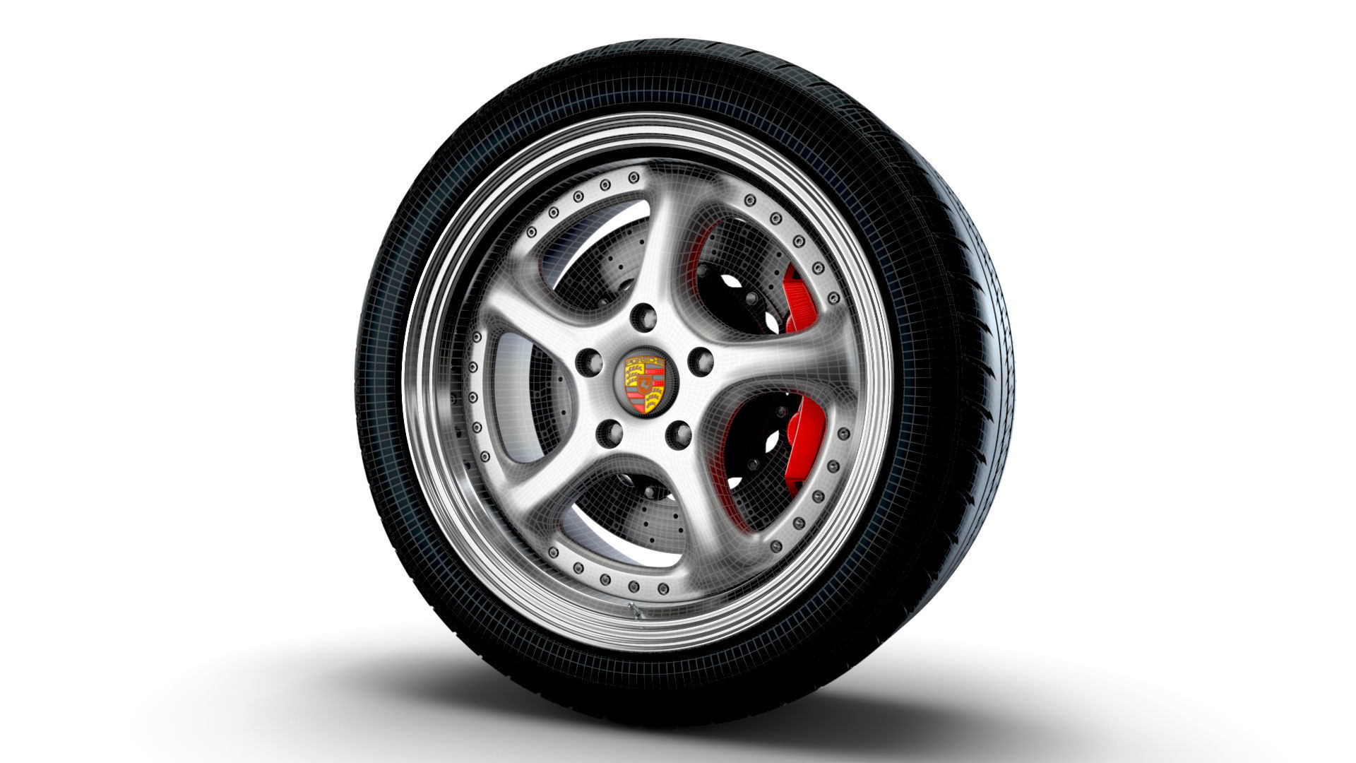 Porsche Turbo P wheel 3D model_8