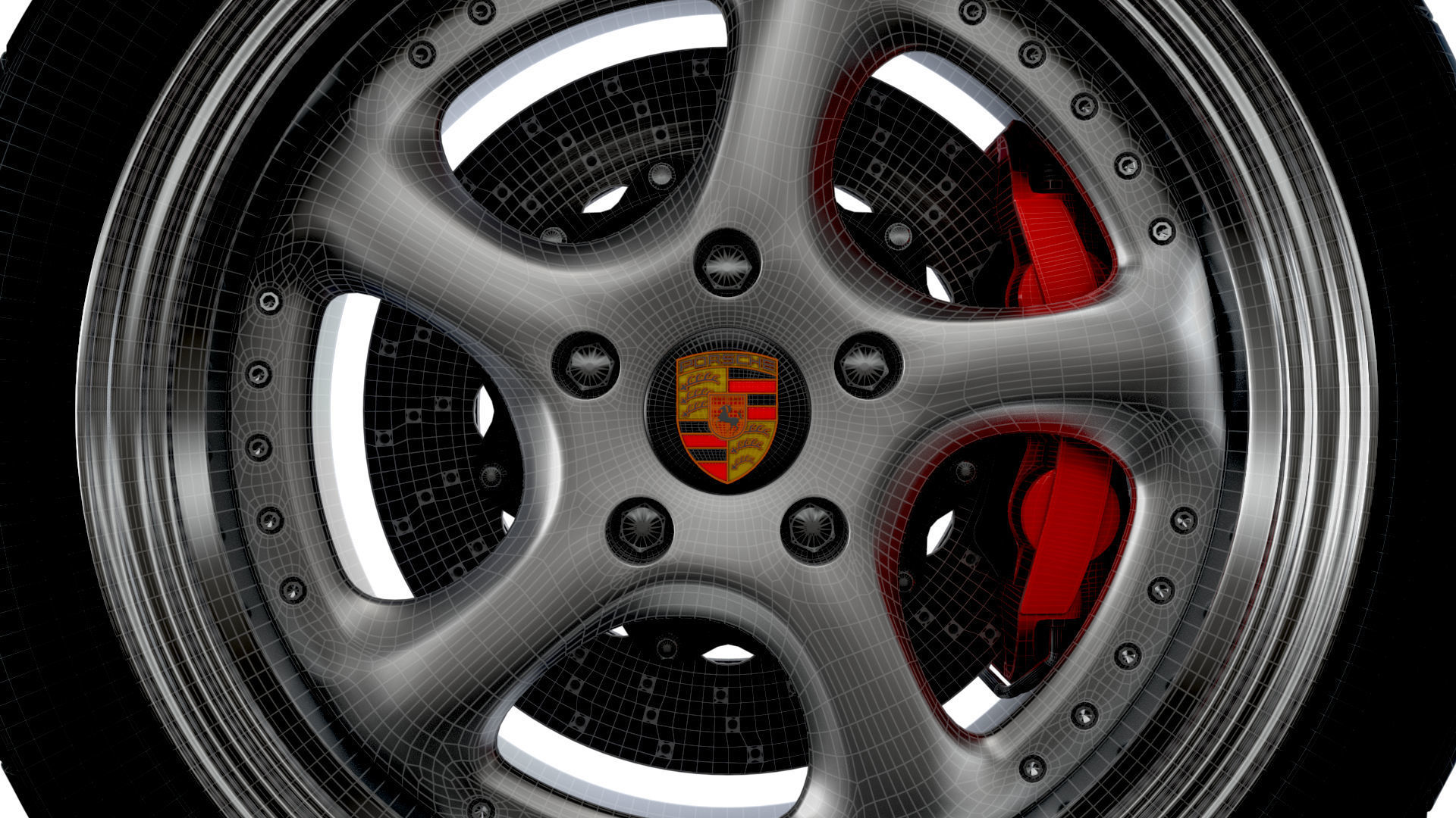 Porsche Turbo P wheel 3D model_12