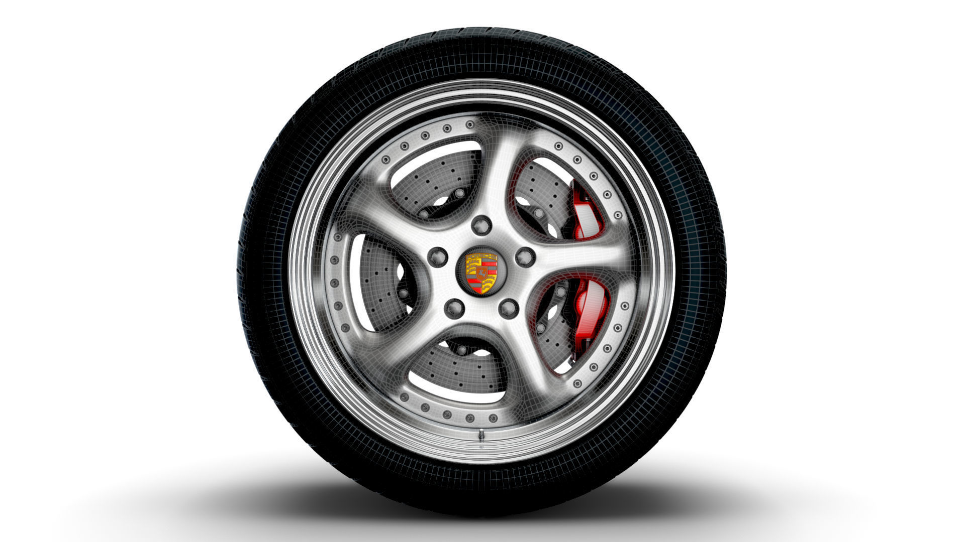 Porsche Turbo P wheel 3D model_7