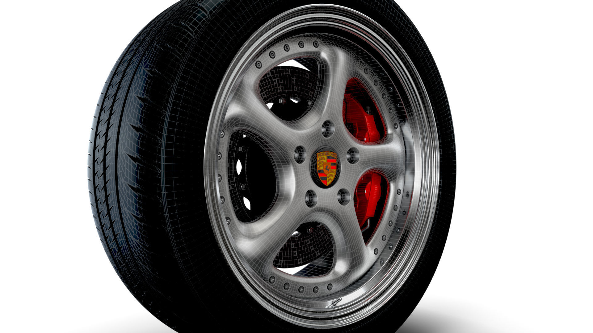 Porsche Turbo P wheel 3D model_10