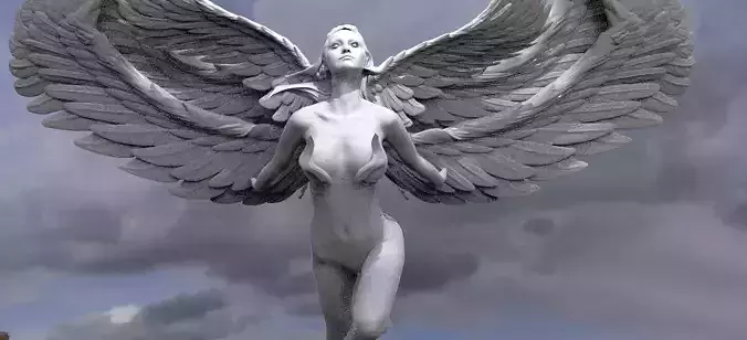 Skating on Heaven  Angel Statue