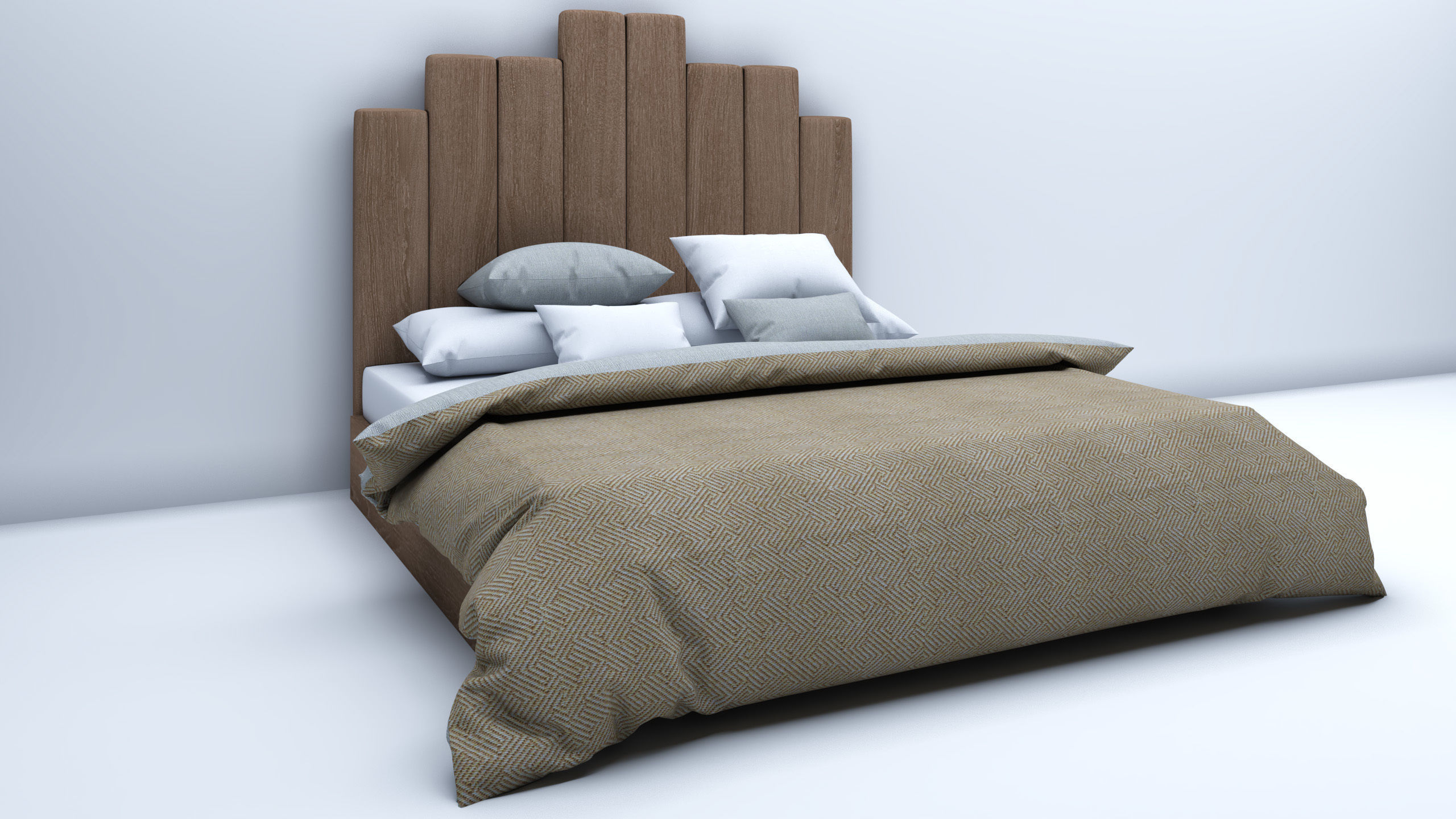 master bed Free 3D model_1