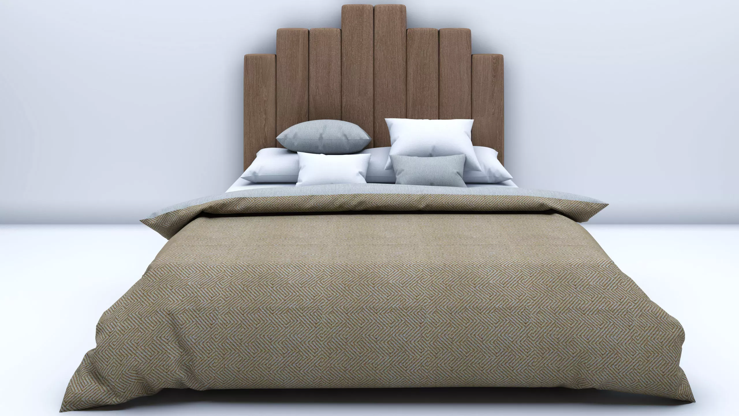 master bed Free 3D model_0