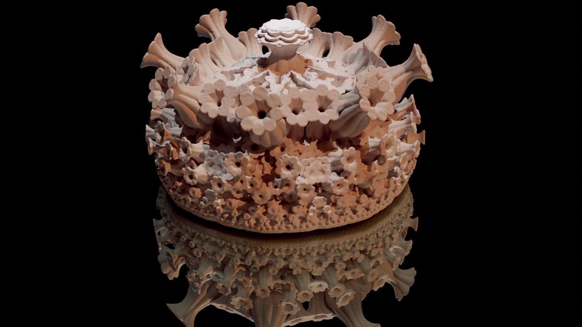 flower fractal Free 3D model_1