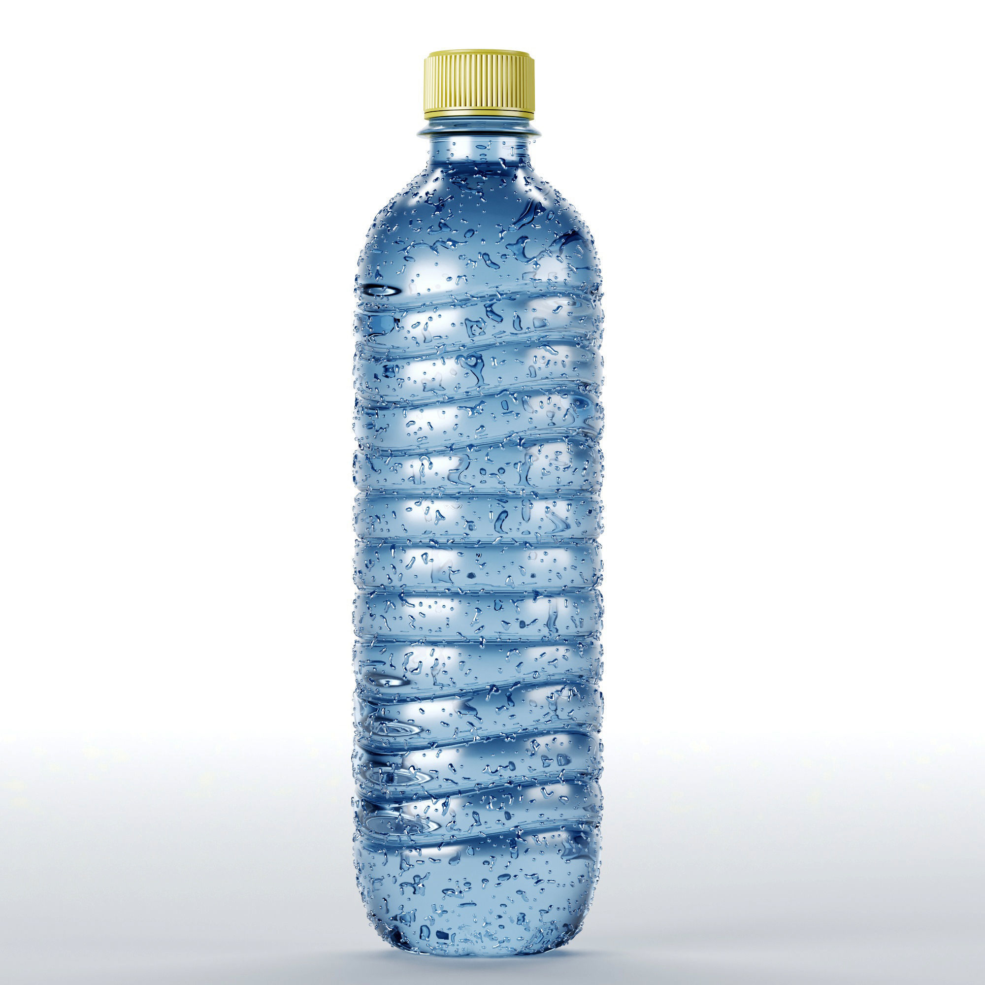 Three Bottle splashes 3D model_5