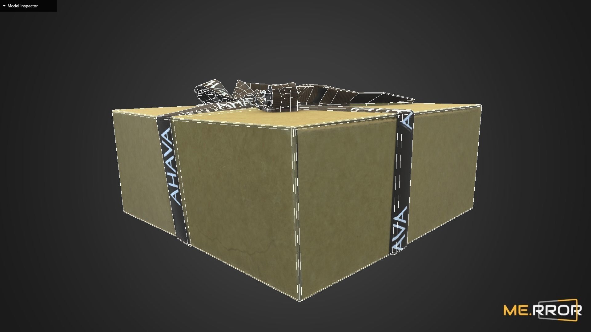 Game Ready Gift Box with Ribbon Low-poly 3D model_12