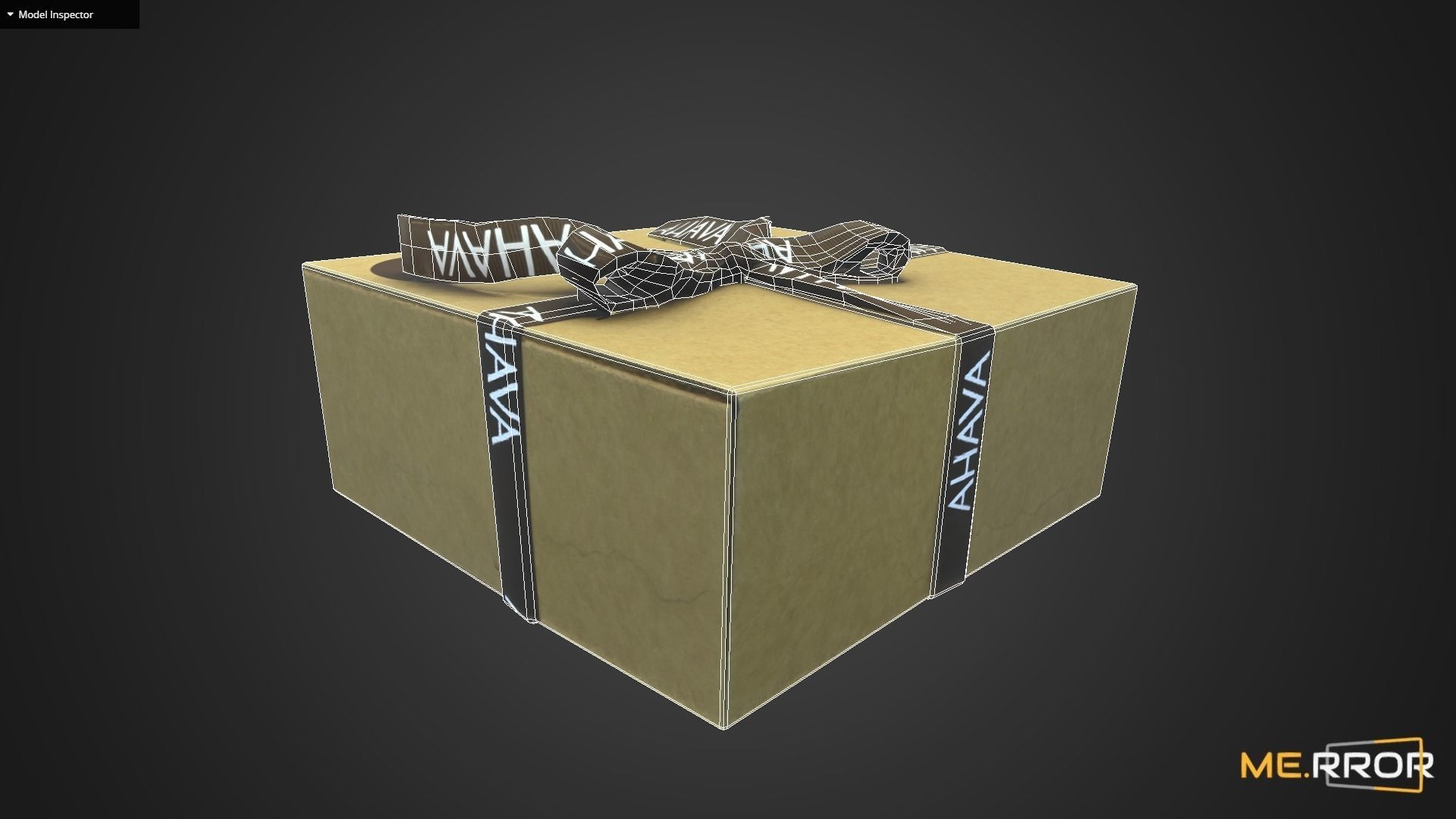 Game Ready Gift Box with Ribbon Low-poly 3D model_10