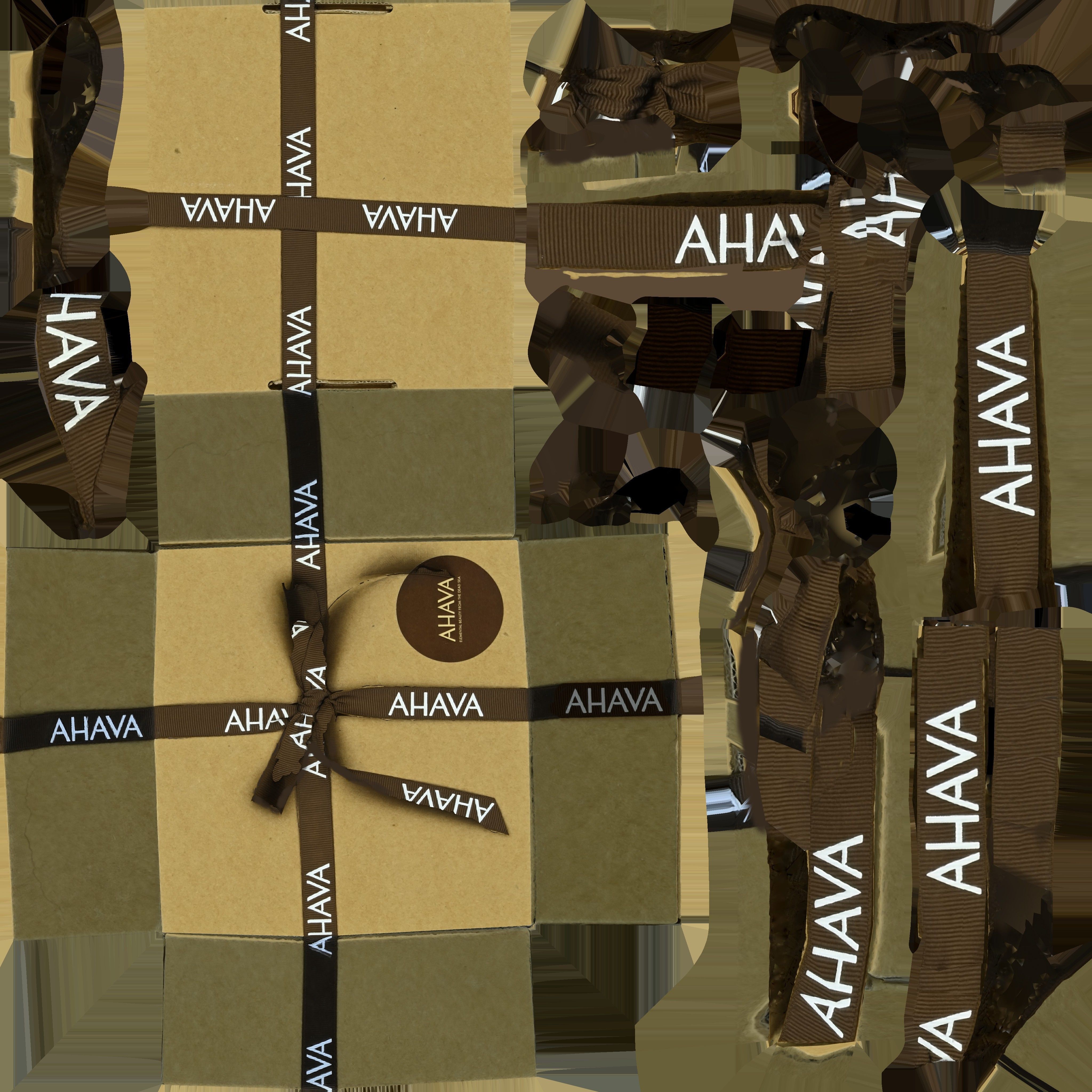 Game Ready Gift Box with Ribbon Low-poly 3D model_15