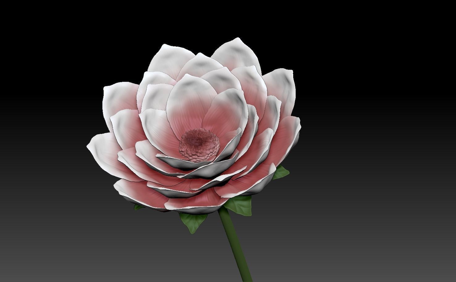 Flower with vase Free 3D model_2