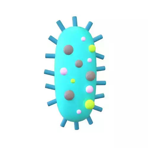 Bacteria Icon v1 003 Low-poly 3D model