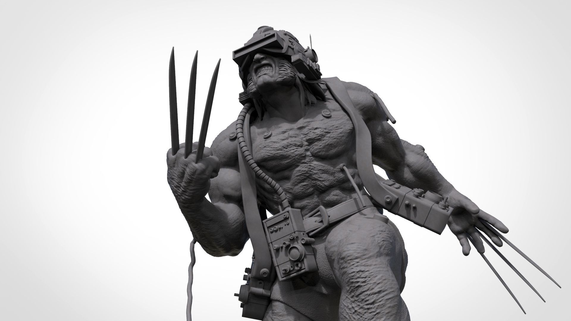Wolverine Concept Full Body - FanArt - 3D Print ready Asset 3D print model_4