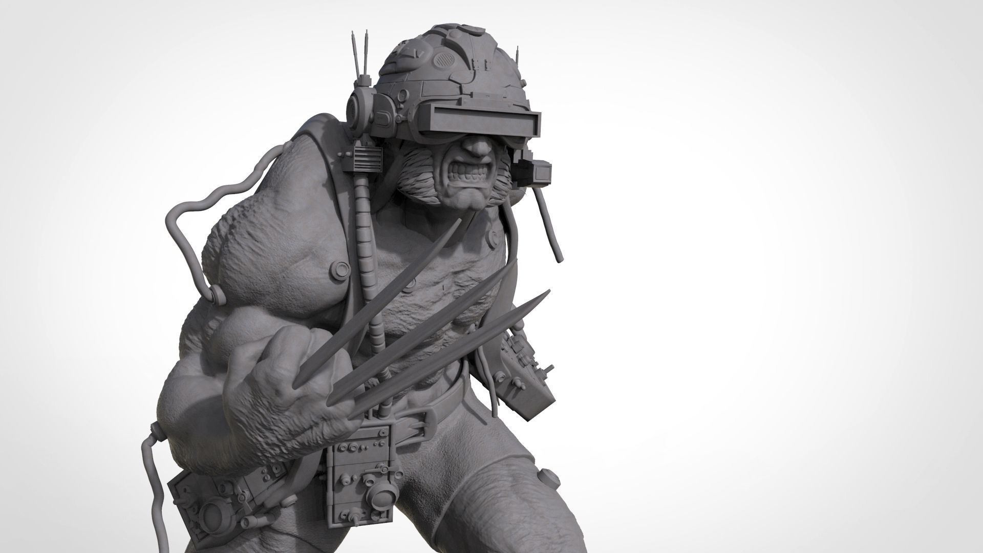 Wolverine Concept Full Body - FanArt - 3D Print ready Asset 3D print model_3