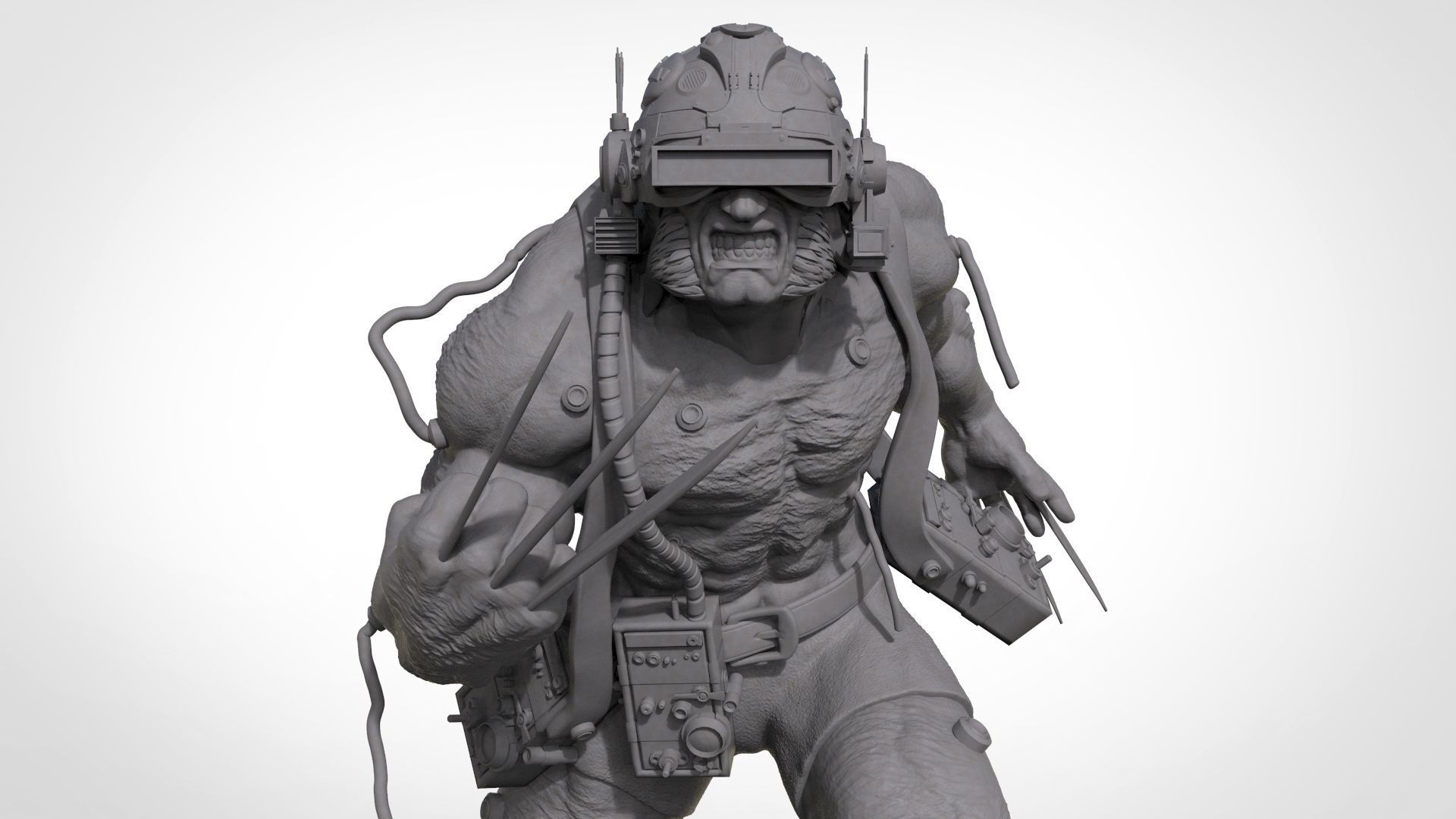 Wolverine Concept Full Body - FanArt - 3D Print ready Asset 3D print model_2