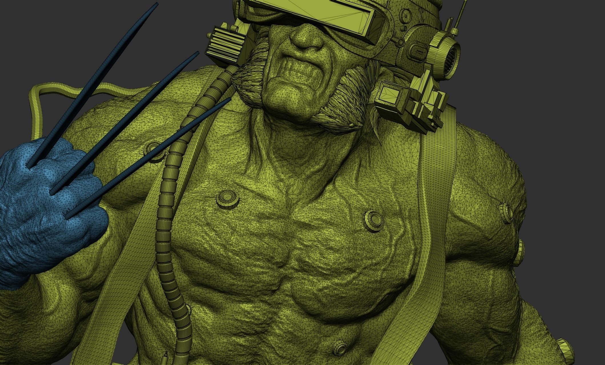 Wolverine Concept Full Body - FanArt - 3D Print ready Asset 3D print model_7