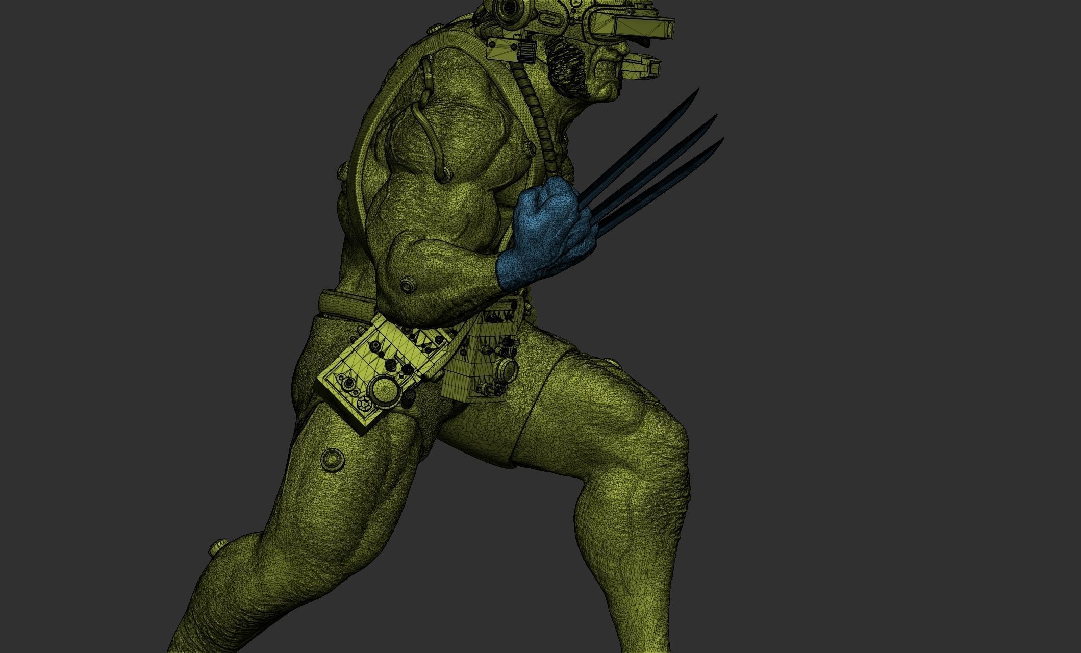 Wolverine Concept Full Body - FanArt - 3D Print ready Asset 3D print model_19