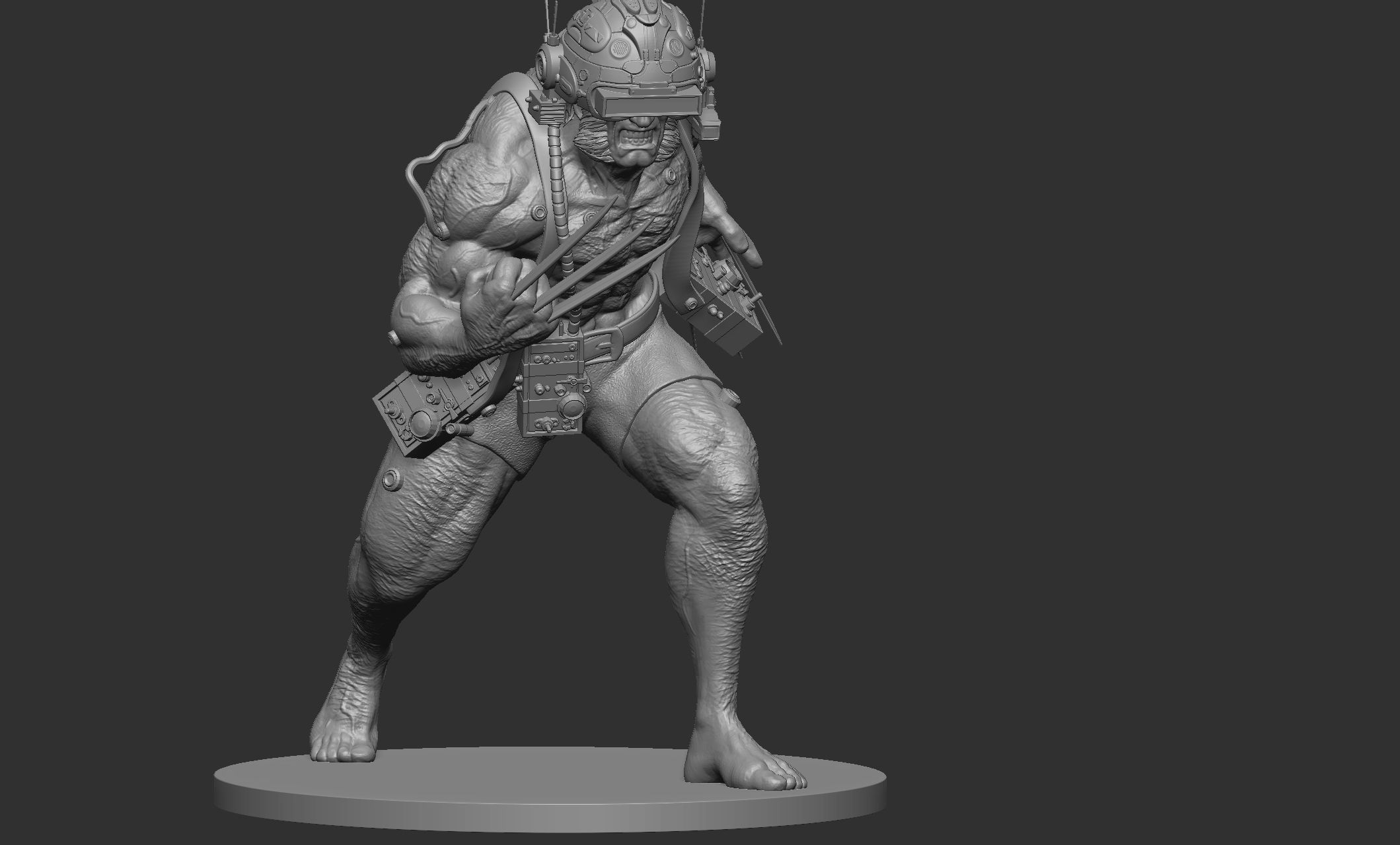 Wolverine Concept Full Body - FanArt - 3D Print ready Asset 3D print model_24