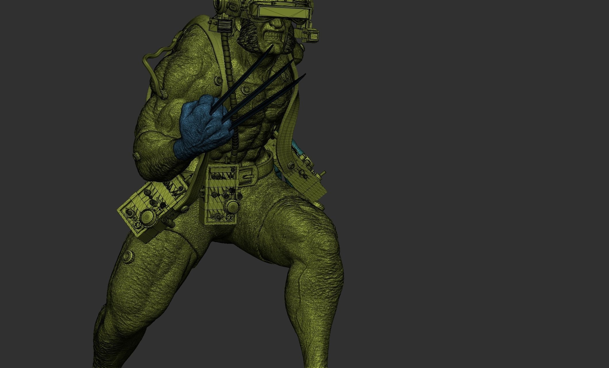 Wolverine Concept Full Body - FanArt - 3D Print ready Asset 3D print model_18