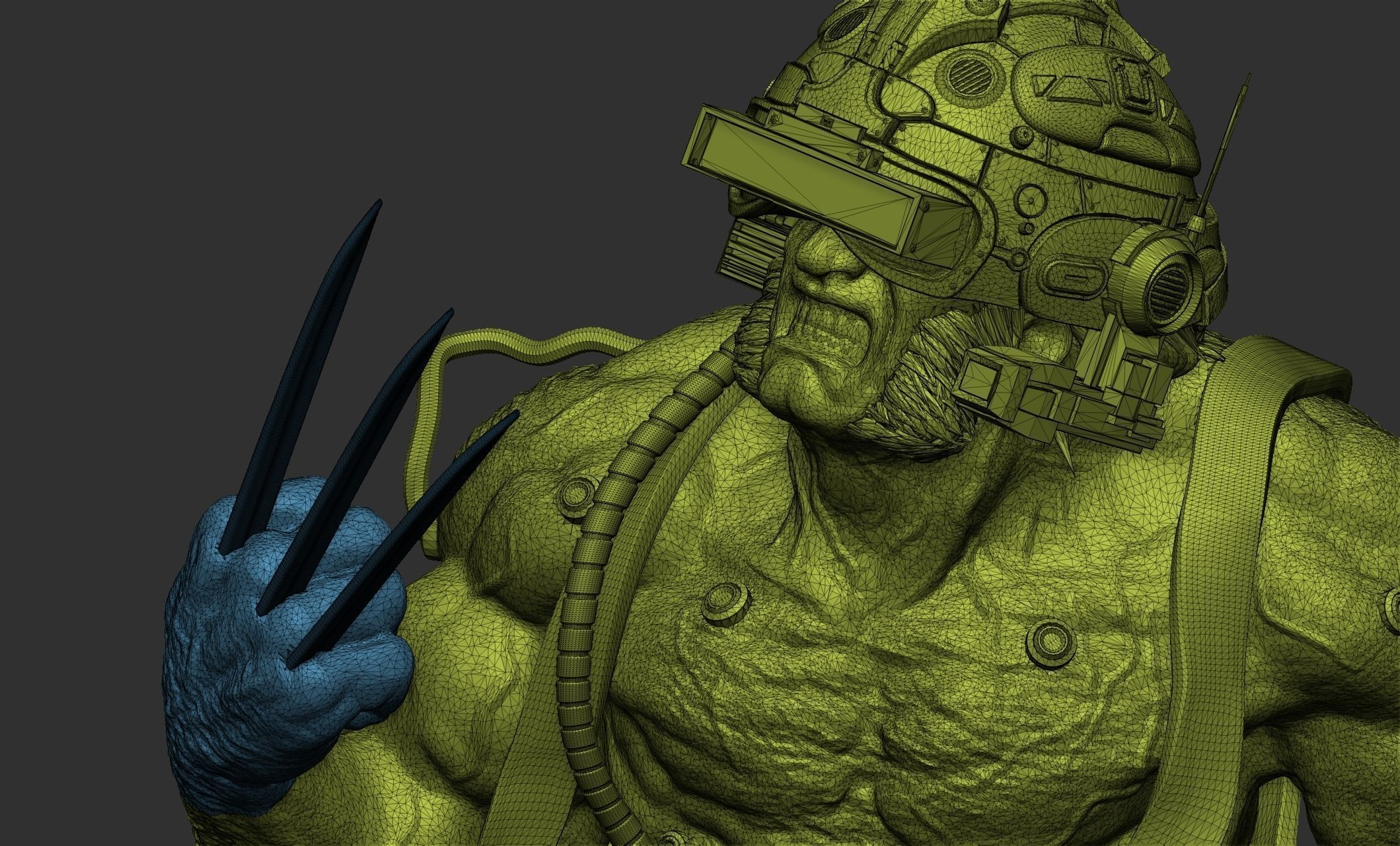 Wolverine Concept Full Body - FanArt - 3D Print ready Asset 3D print model_10