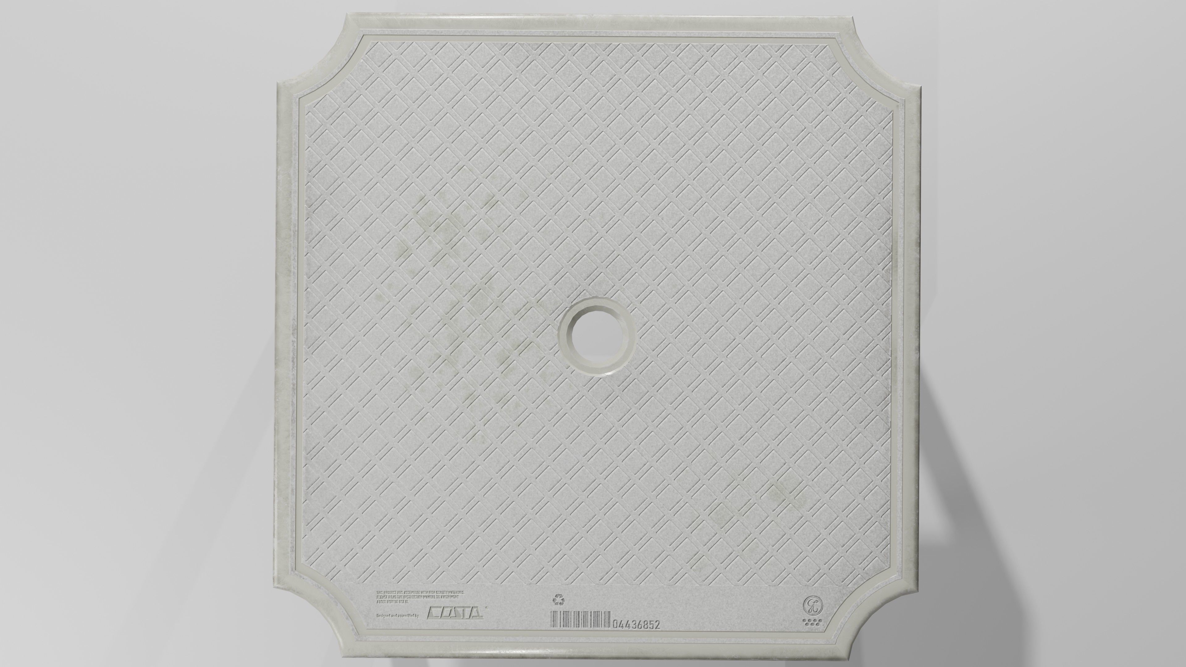 Plastic Table Low-poly 3D model_11