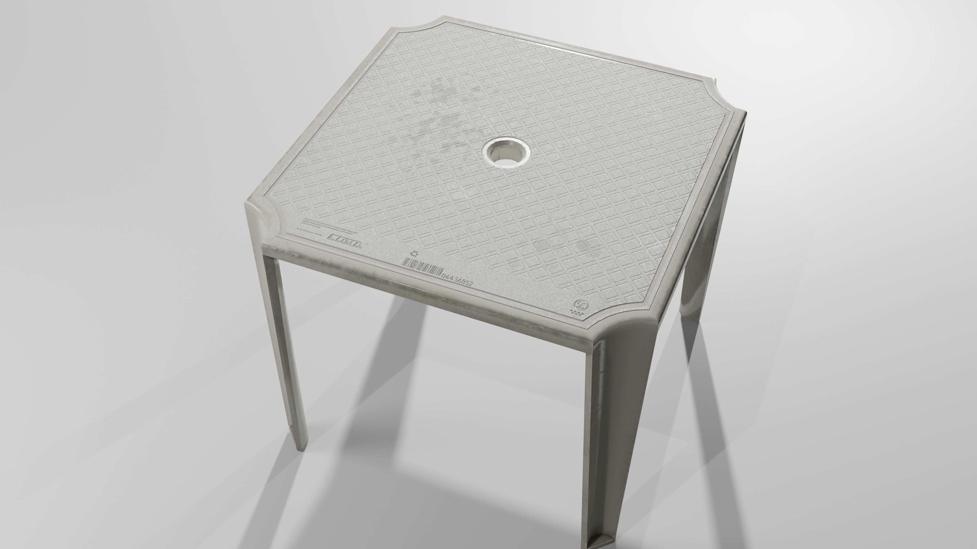 Plastic Table Low-poly 3D model_9