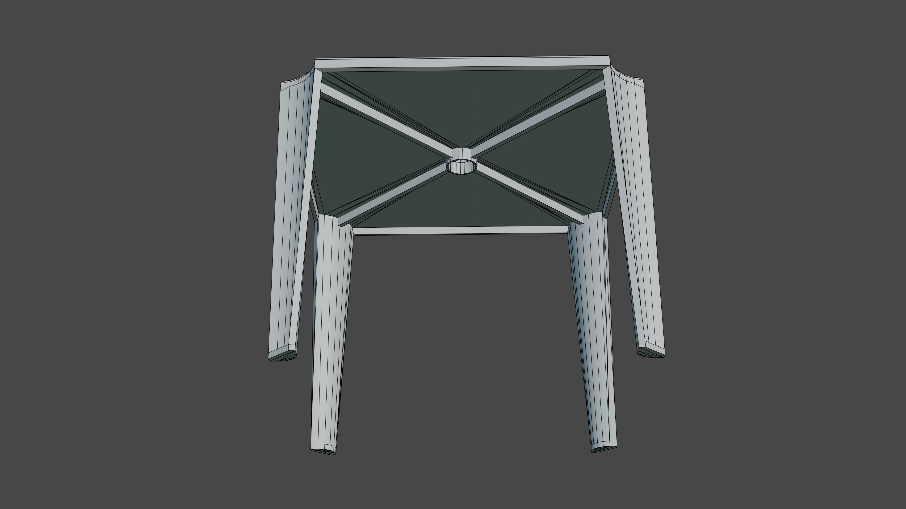 Plastic Table Low-poly 3D model_13