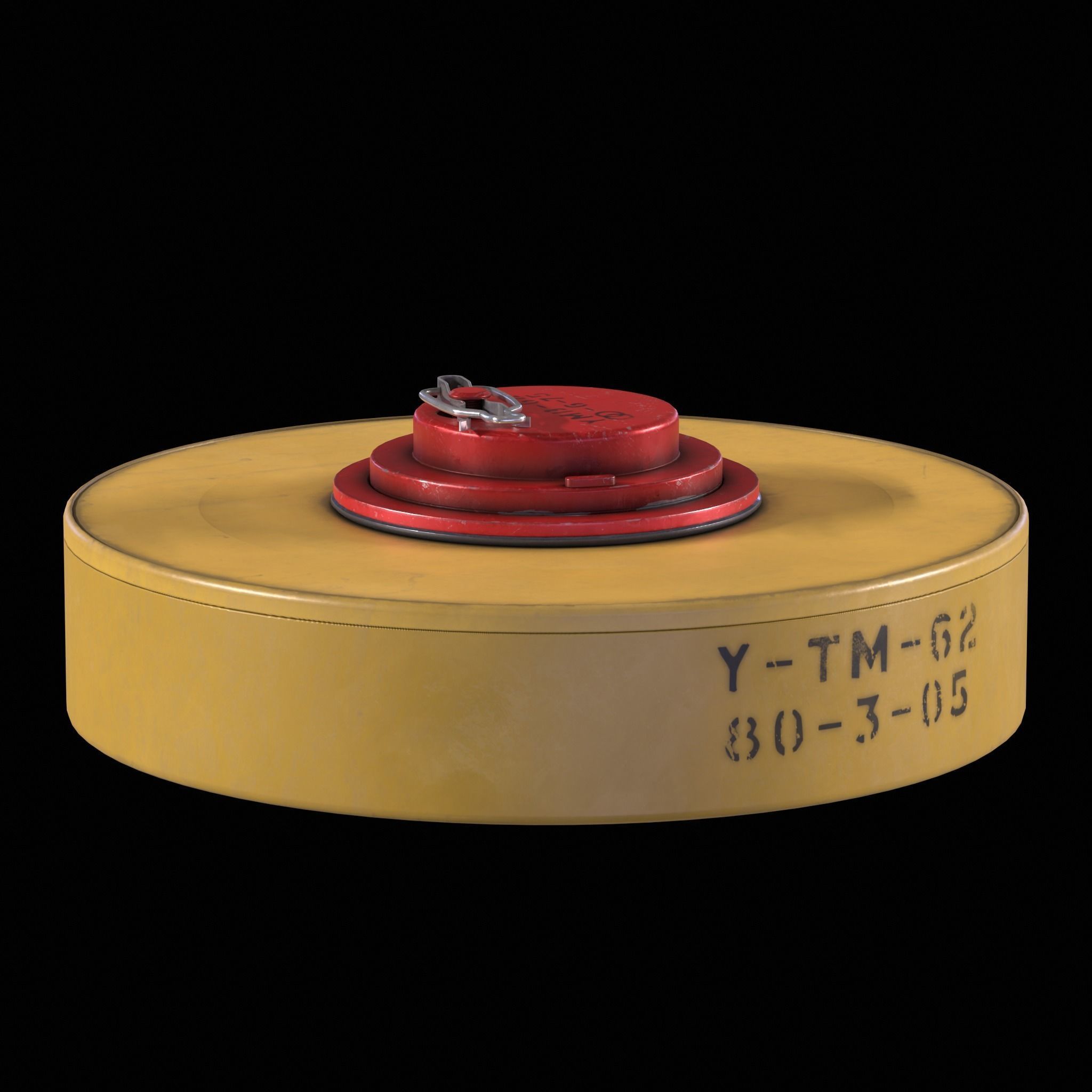 TM-62 Land Mine Low-poly 3D model_3