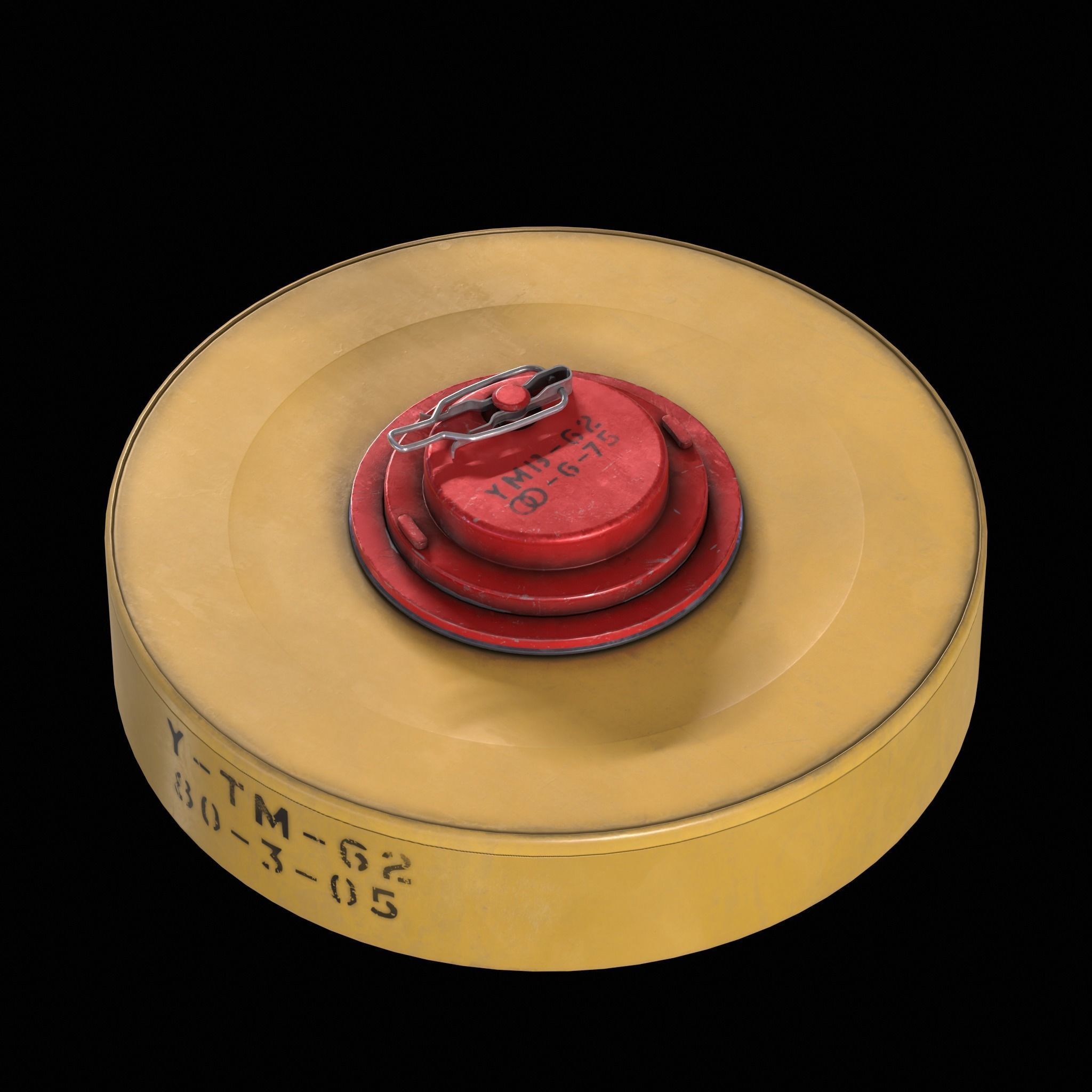 TM-62 Land Mine Low-poly 3D model_2