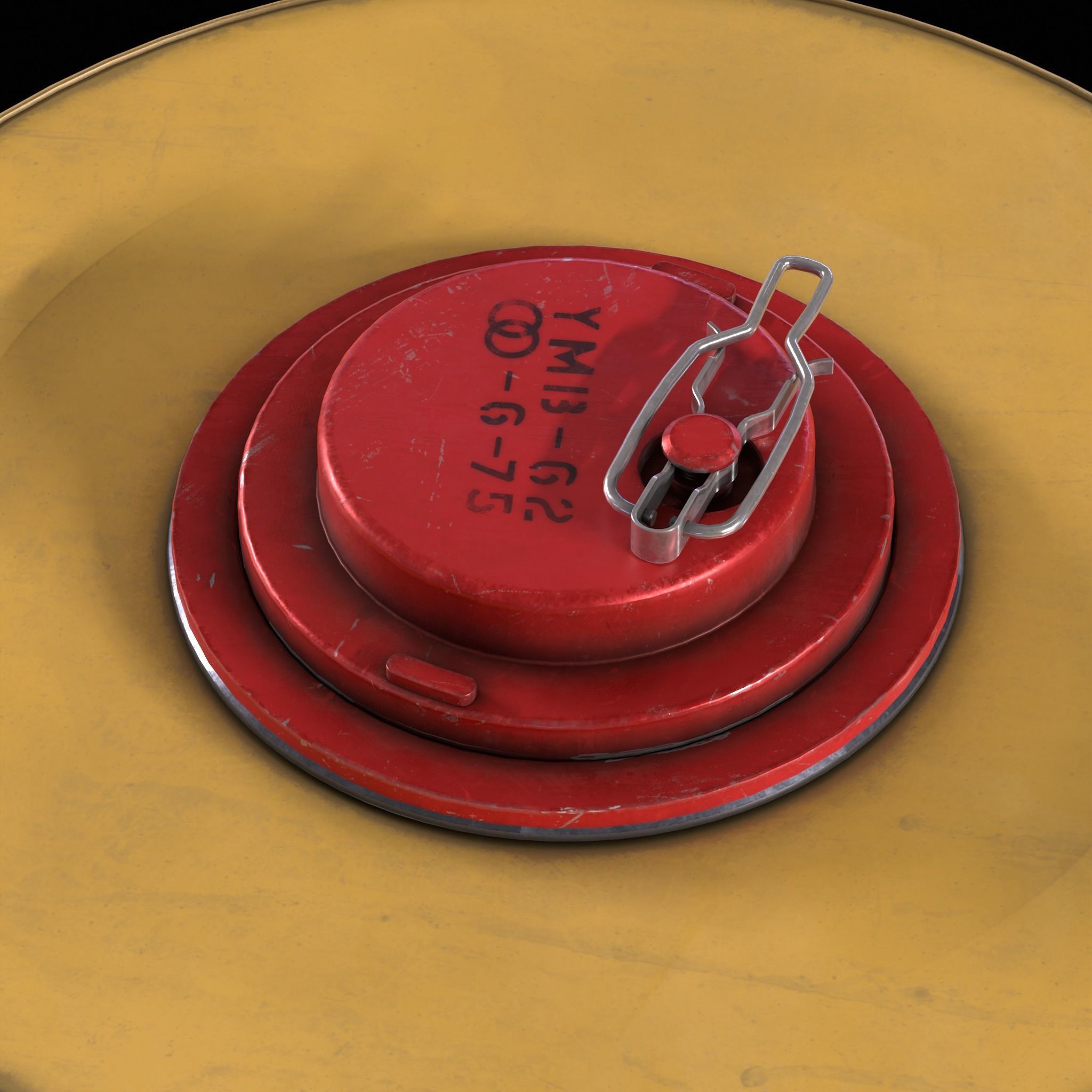 TM-62 Land Mine Low-poly 3D model_4