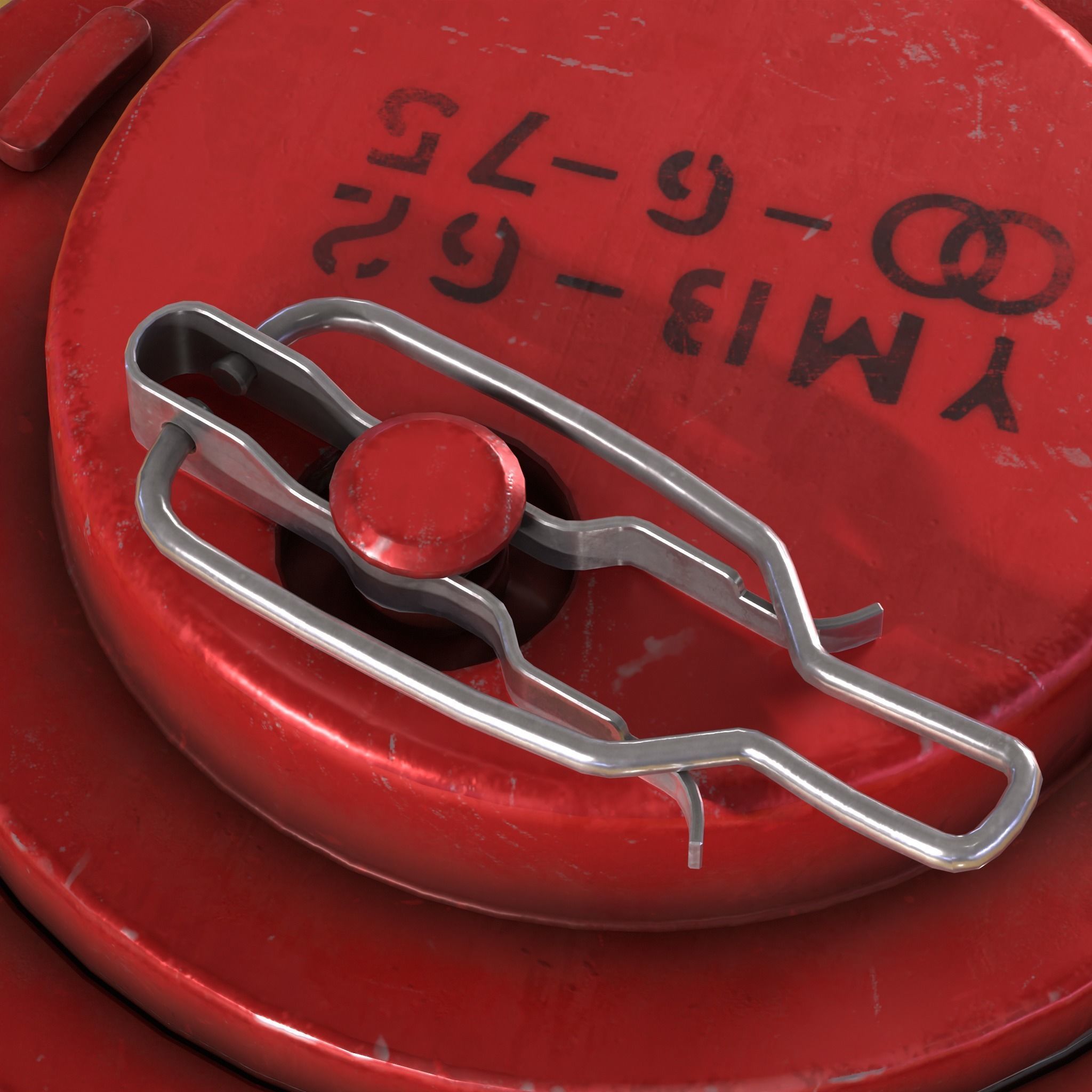 TM-62 Land Mine Low-poly 3D model_5