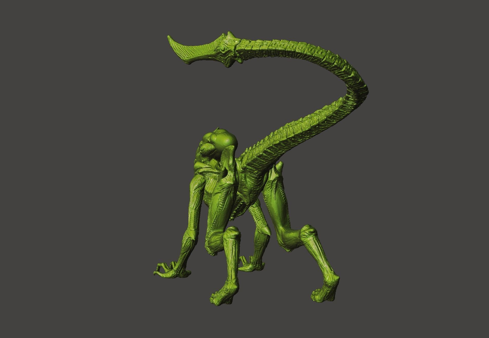 Aliens Fireteam Elite Burster Xenomorph Alien Popper Hi-Poly STL 3D print model_46