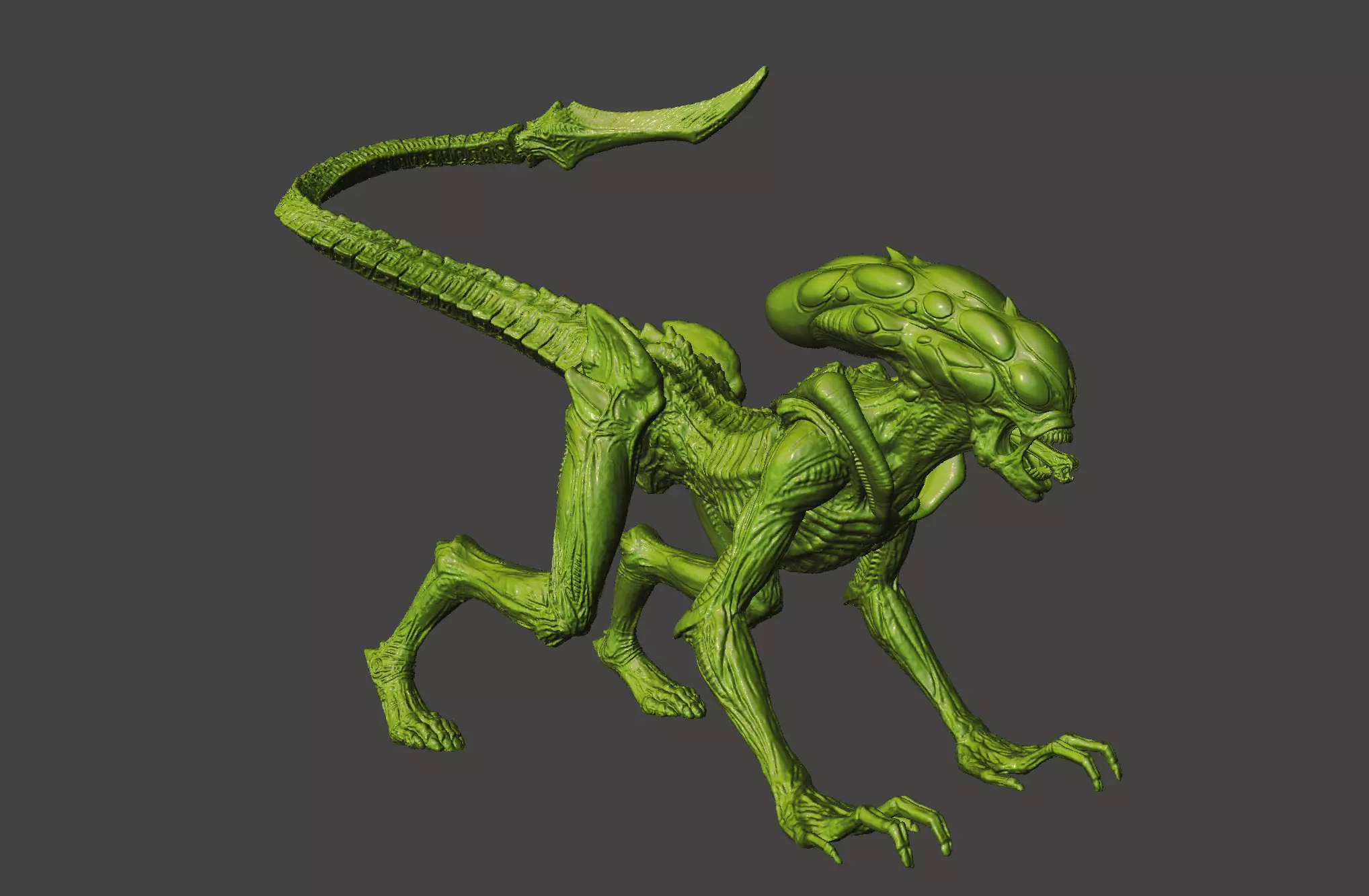 Aliens Fireteam Elite Burster Xenomorph Alien Popper Hi-Poly STL 3D print model_0