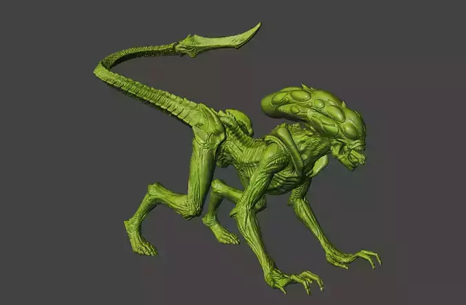 Aliens Fireteam Elite Burster Xenomorph Alien Popper Hi-Poly STL 3D print model