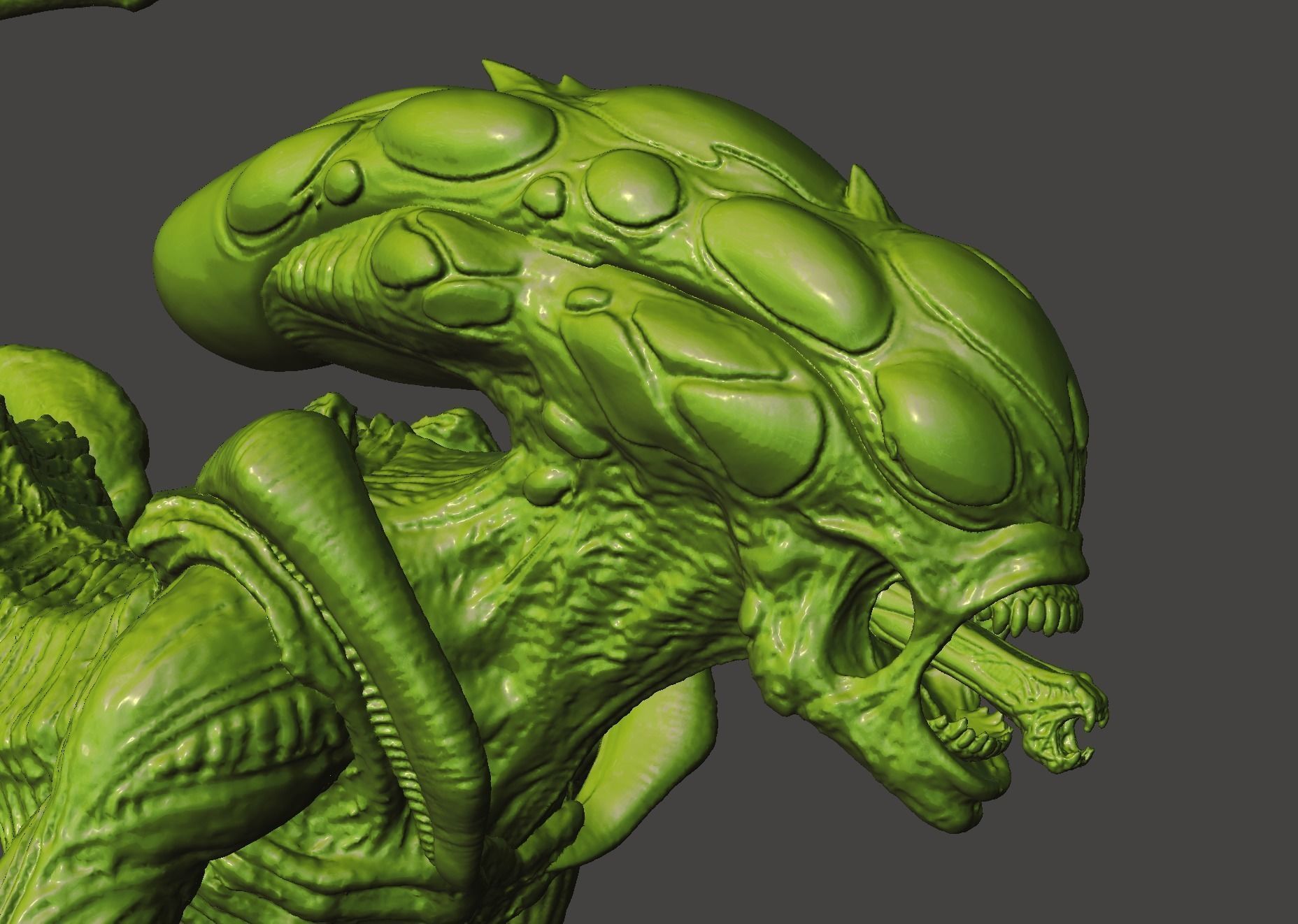 Aliens Fireteam Elite Burster Xenomorph Alien Popper Hi-Poly STL 3D print model_24