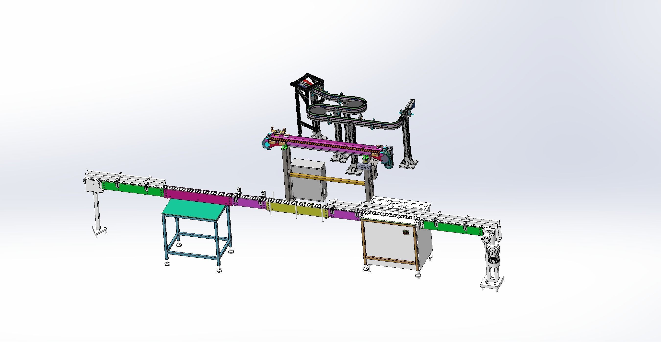 Flexible conveyor line Assembly  3D model_2