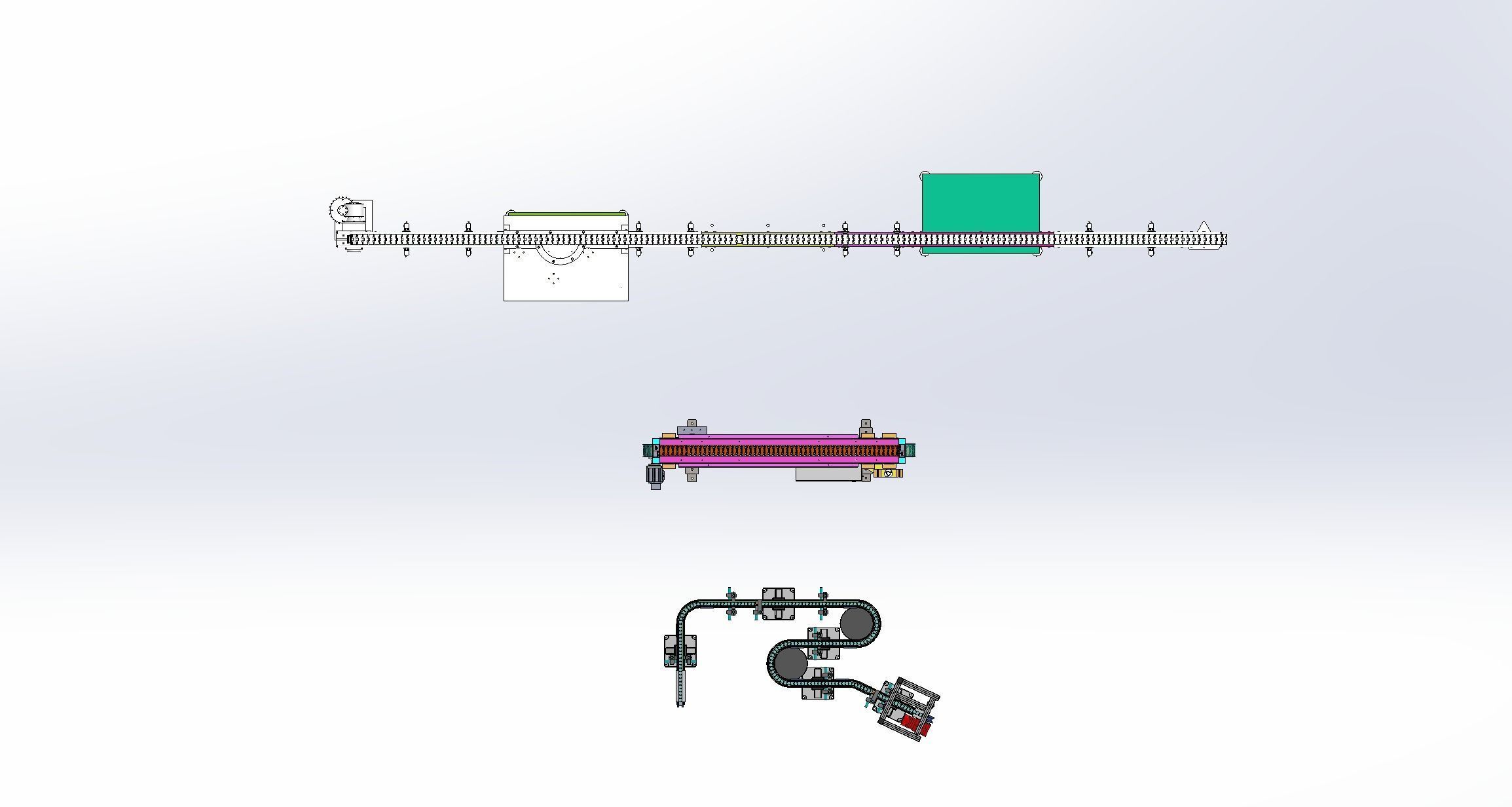 Flexible conveyor line Assembly  3D model_8