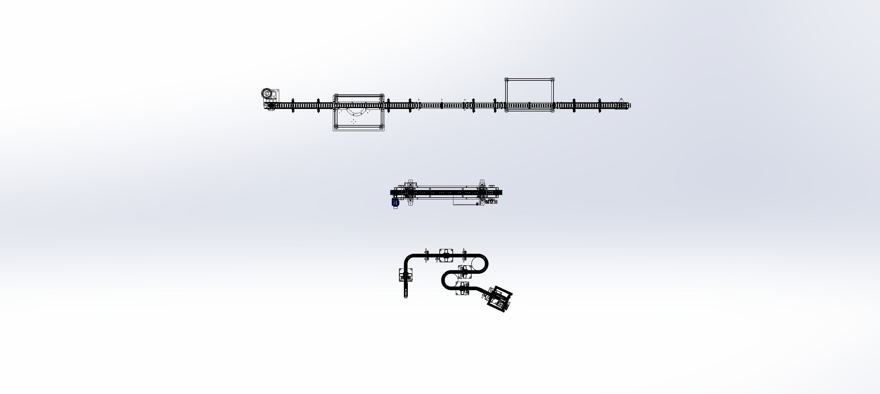 Flexible conveyor line Assembly  3D model_11