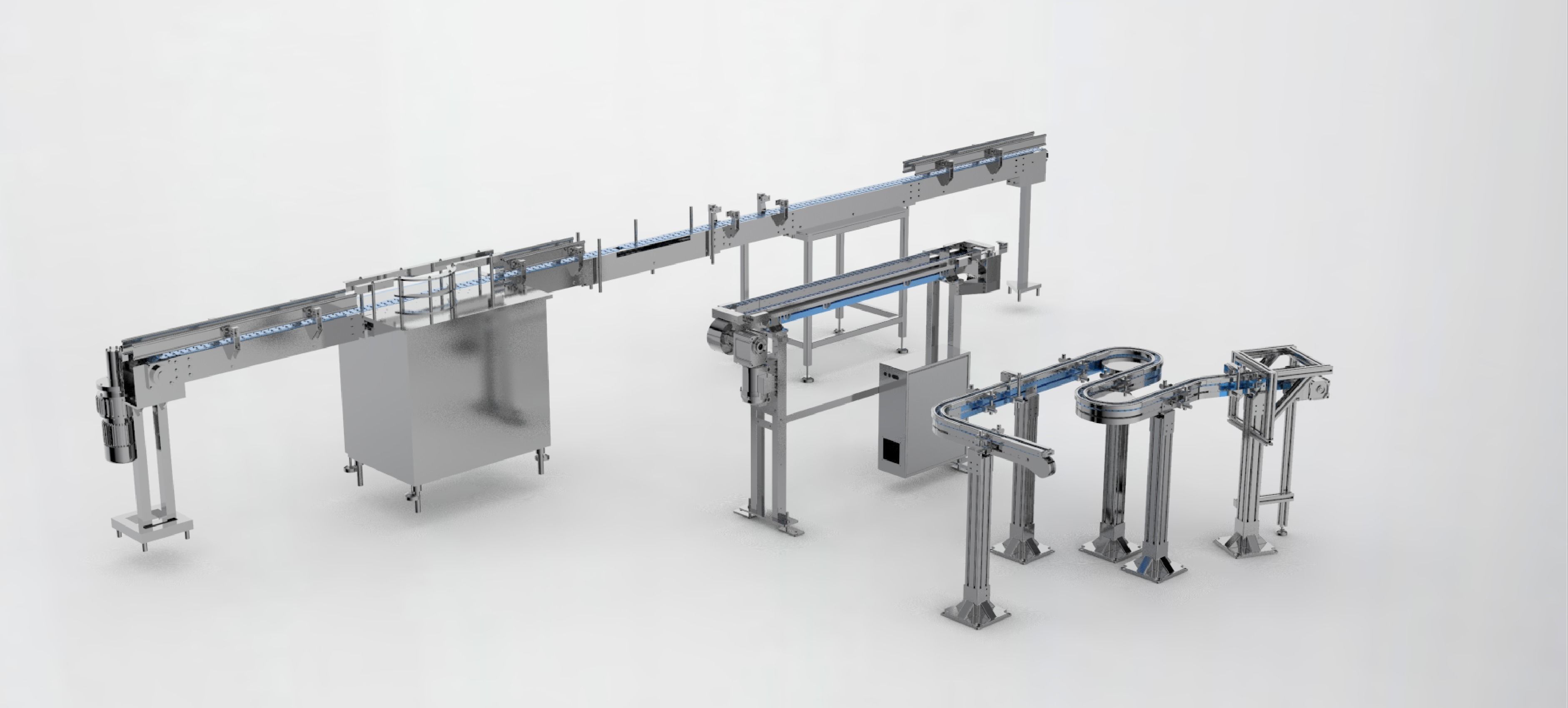Flexible conveyor line Assembly  3D model_1