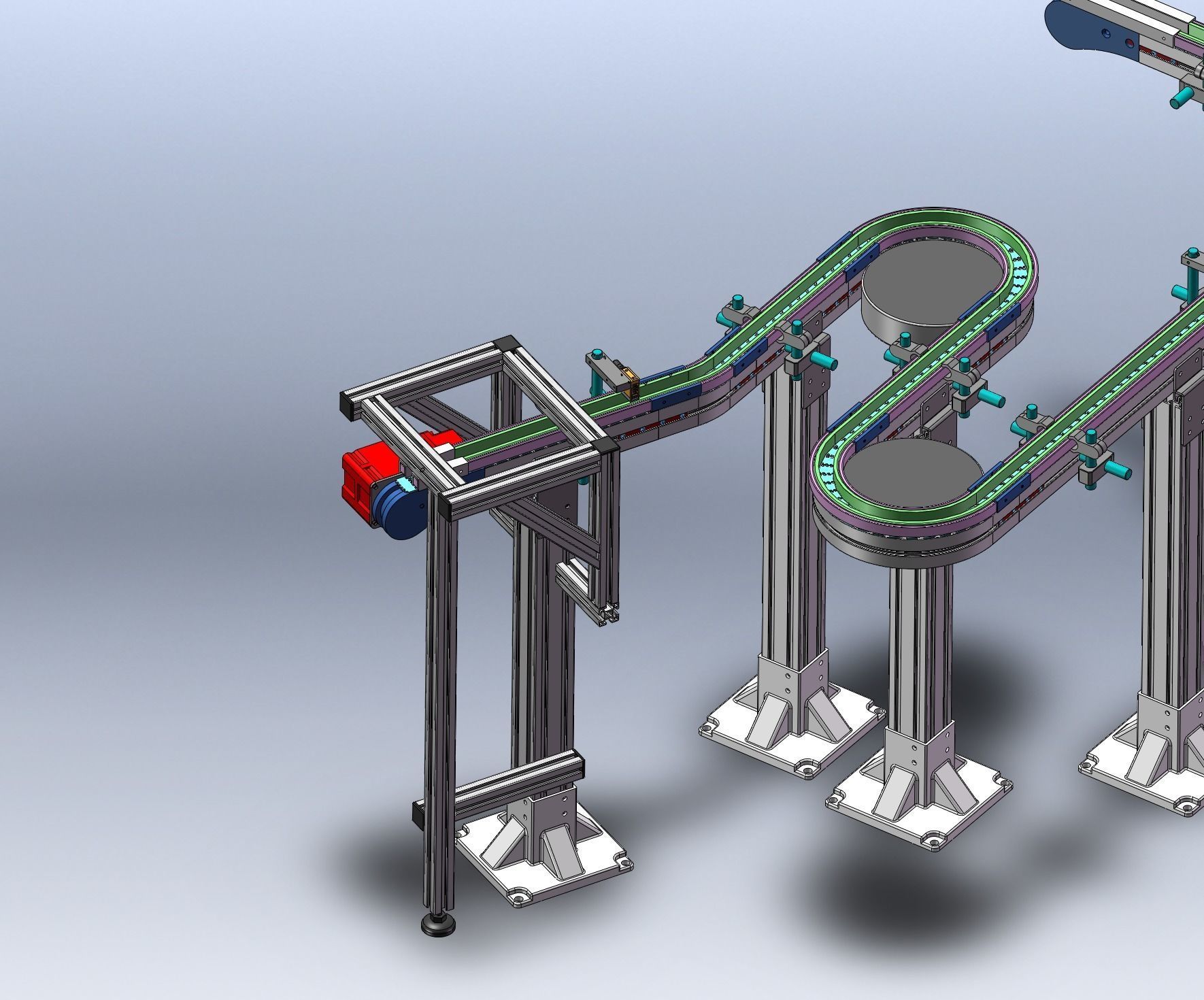 Flexible conveyor line Assembly  3D model_4