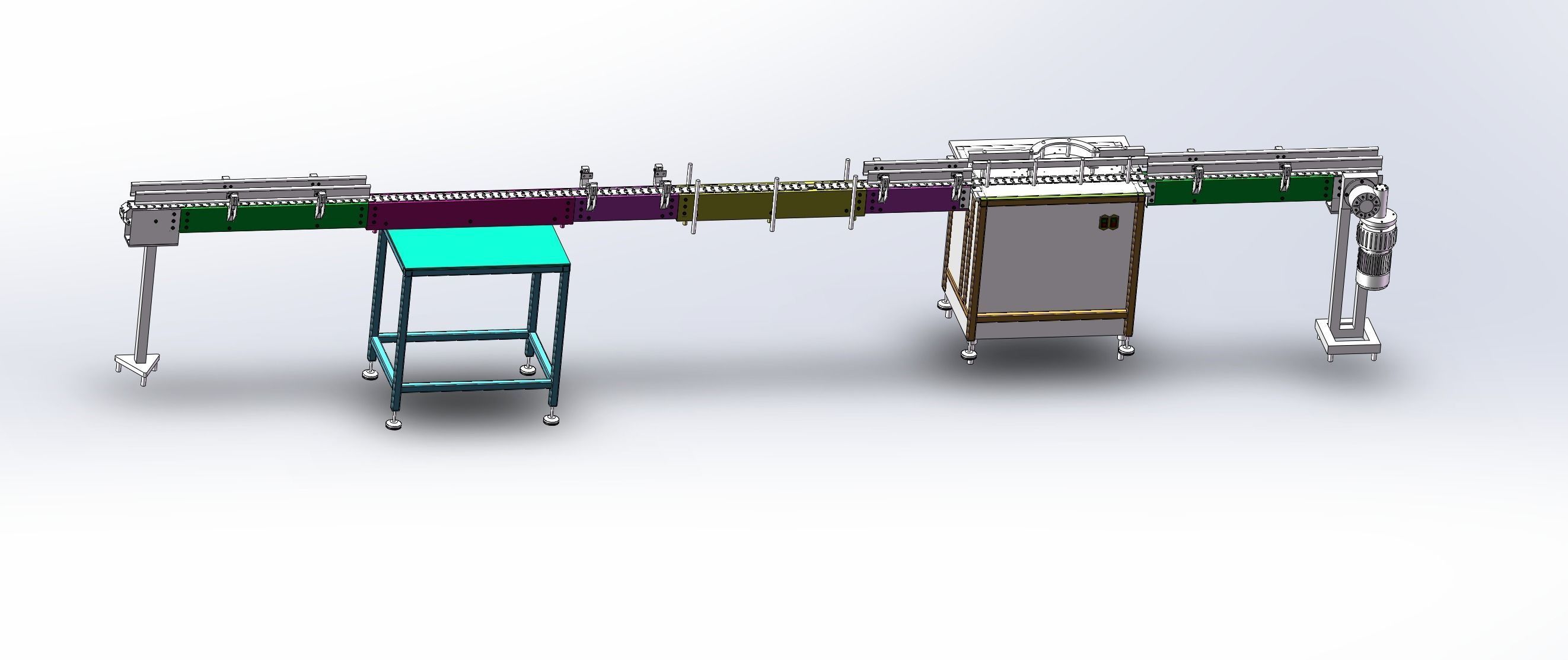 Flexible conveyor line Assembly  3D model_9