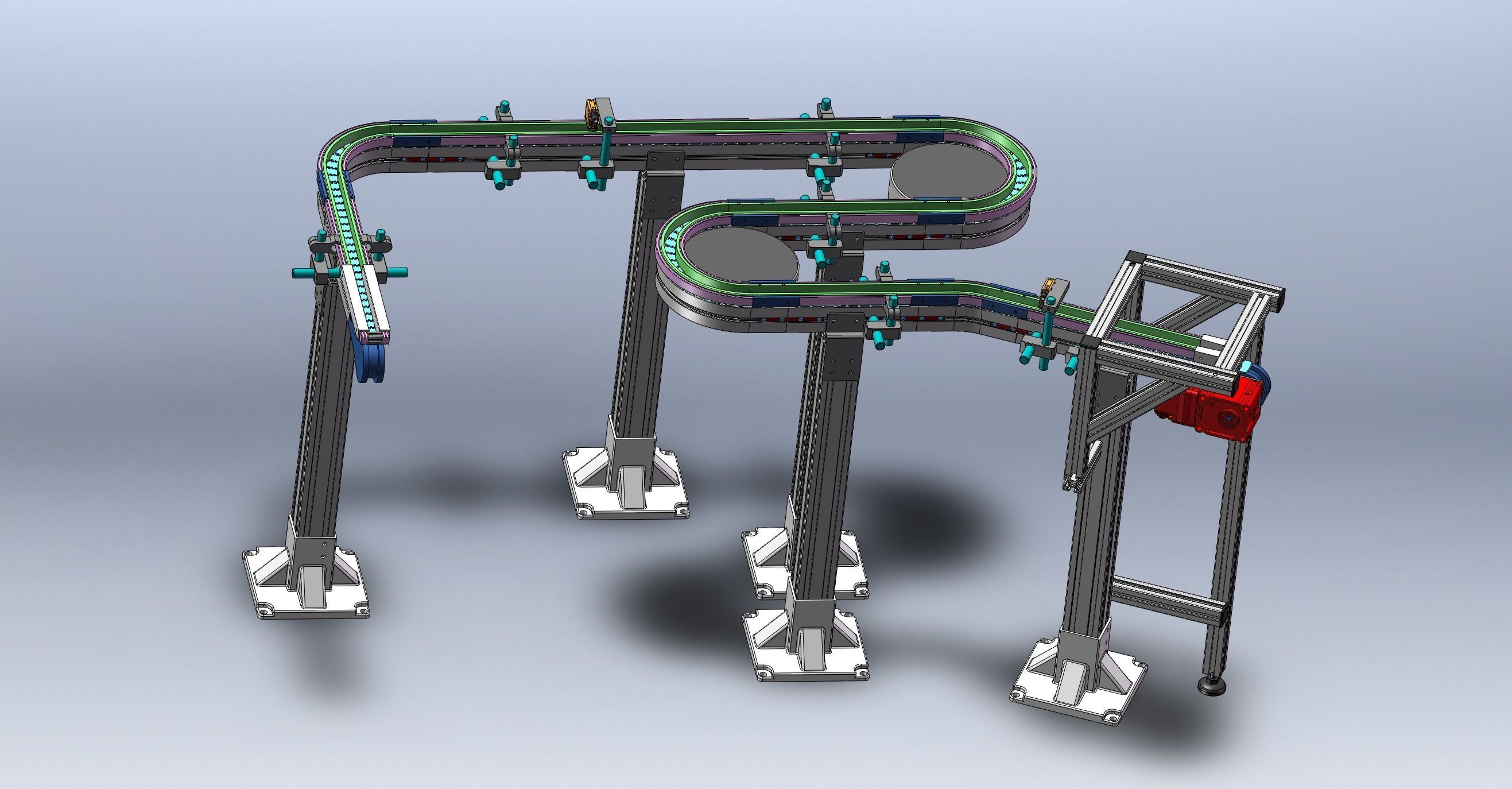 Flexible conveyor line Assembly  3D model_5