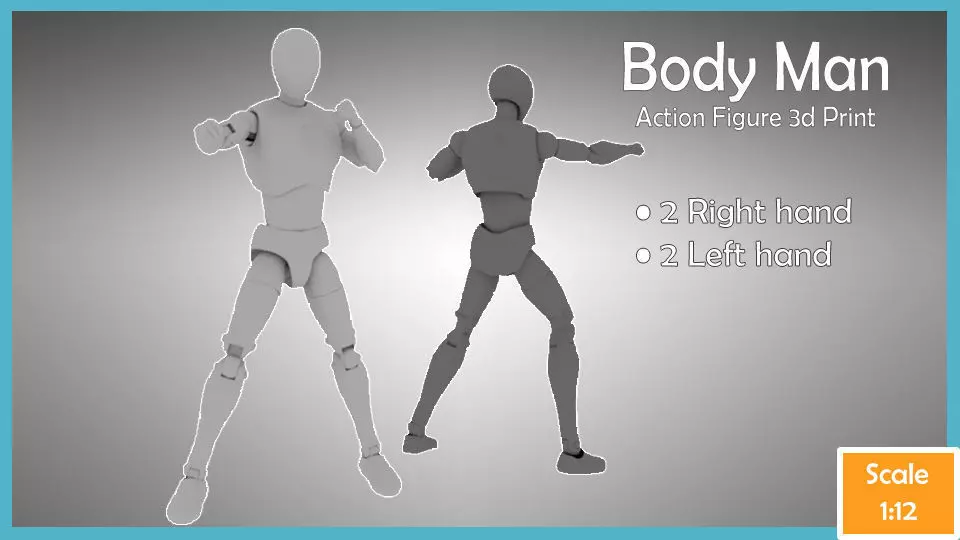 Body Man Action figure  3D print model_0