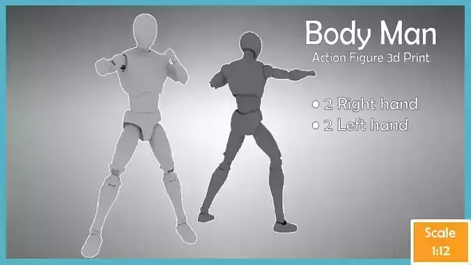 Body Man Action figure  3D print model Body Man Action figure  3D print model