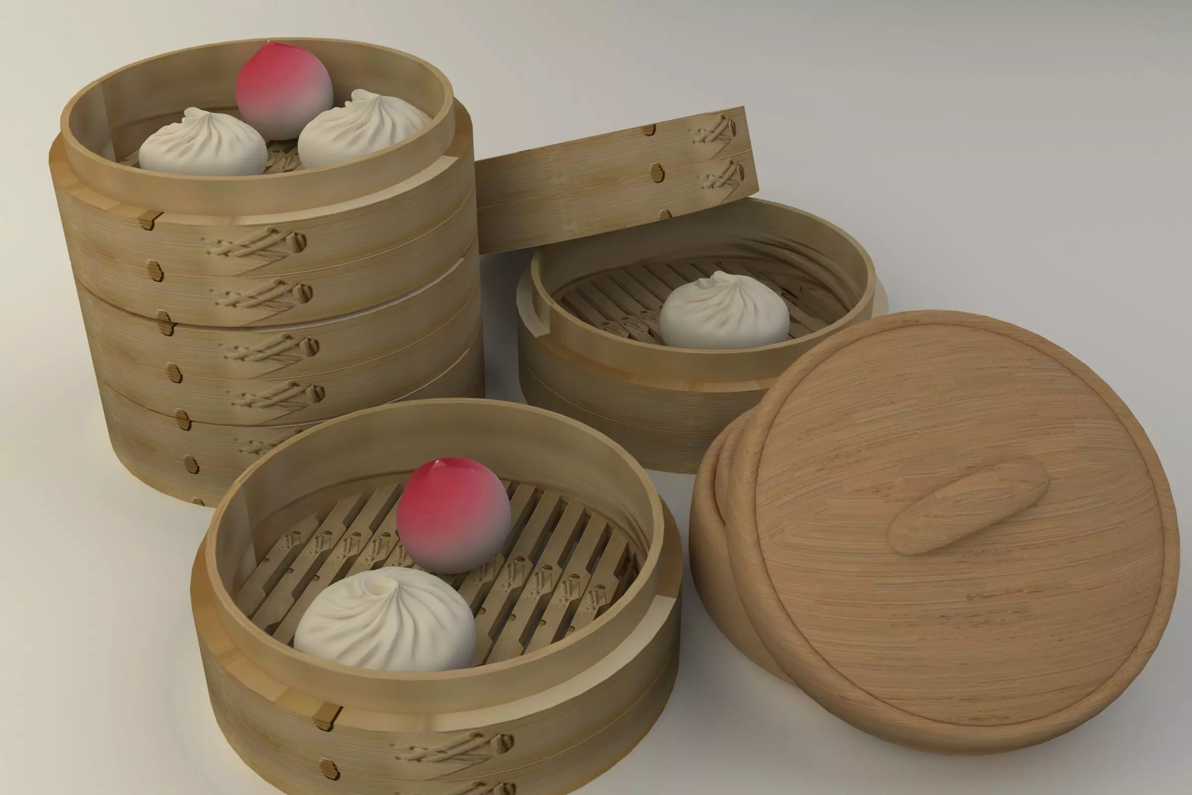 Chinese bamboo  stermer 3D model_0