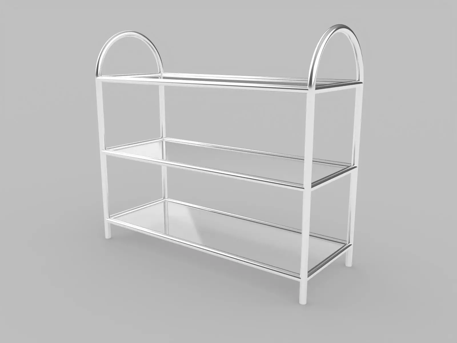 shelves three tier shelf Free 3D model_0