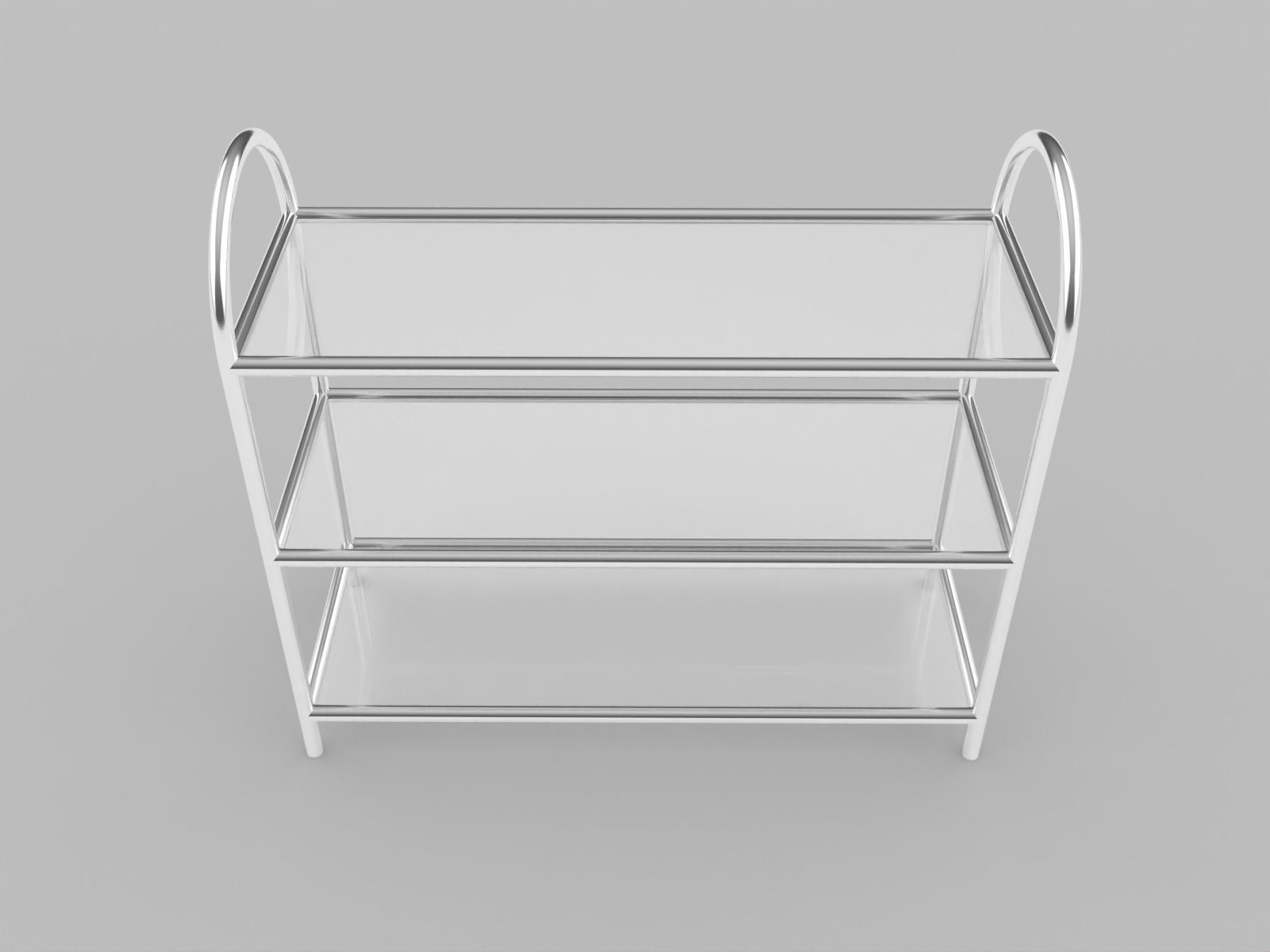 shelves three tier shelf Free 3D model_1