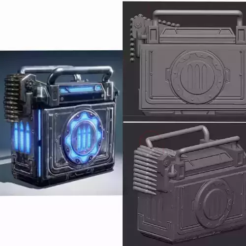3D Print Model Gears Of War Medium Sized Ammo Crate