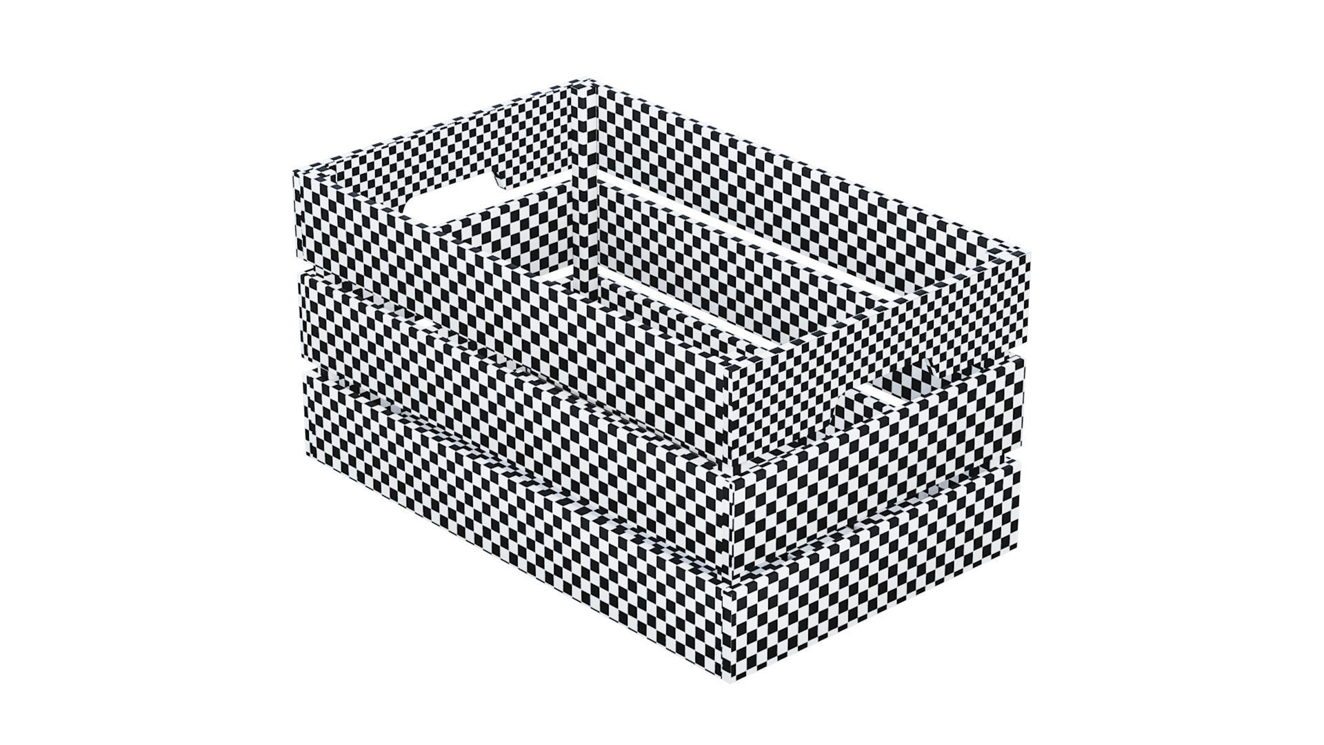 wooden crates set Low-poly 3D model_31