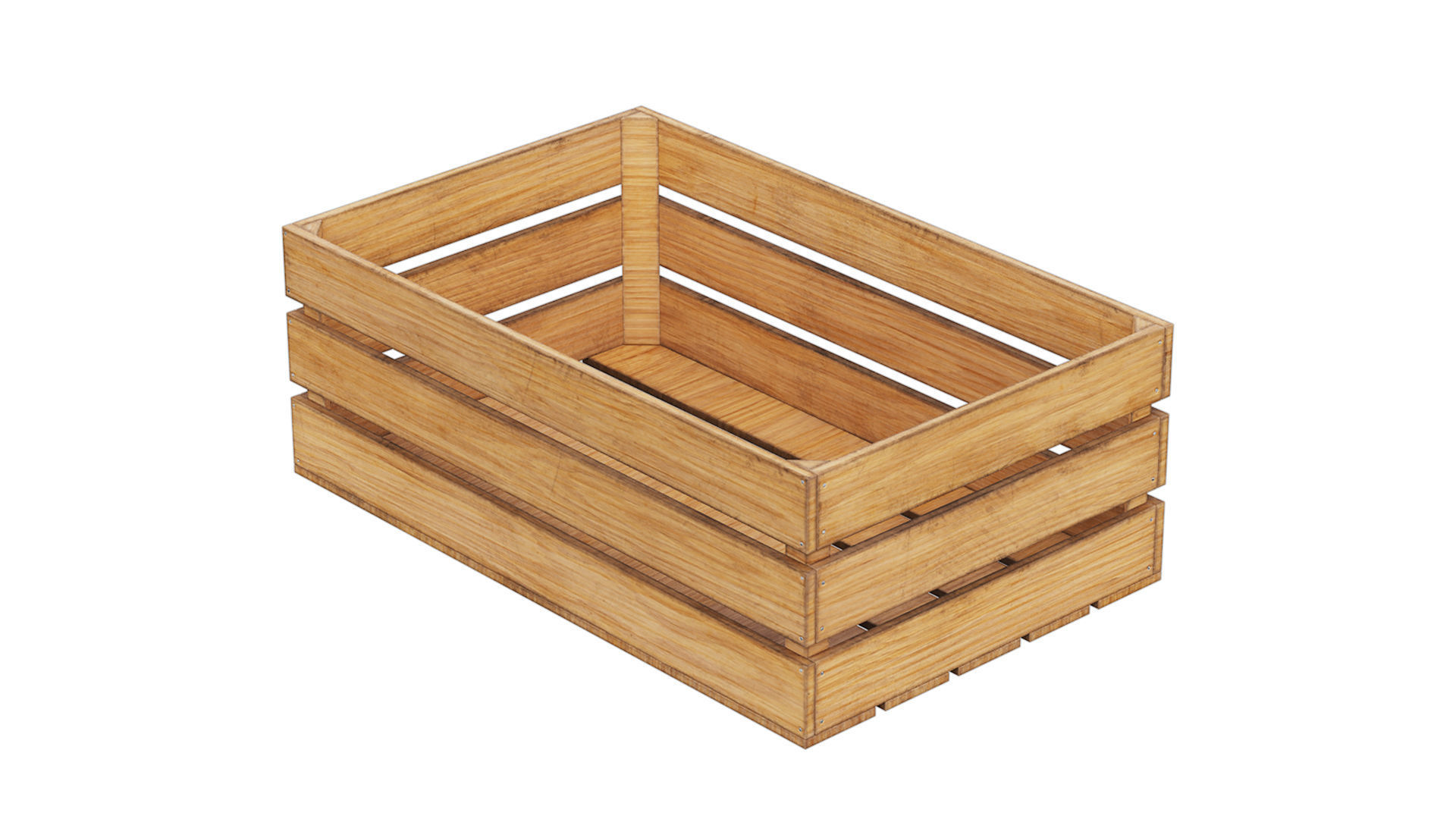 wooden crates set Low-poly 3D model_36